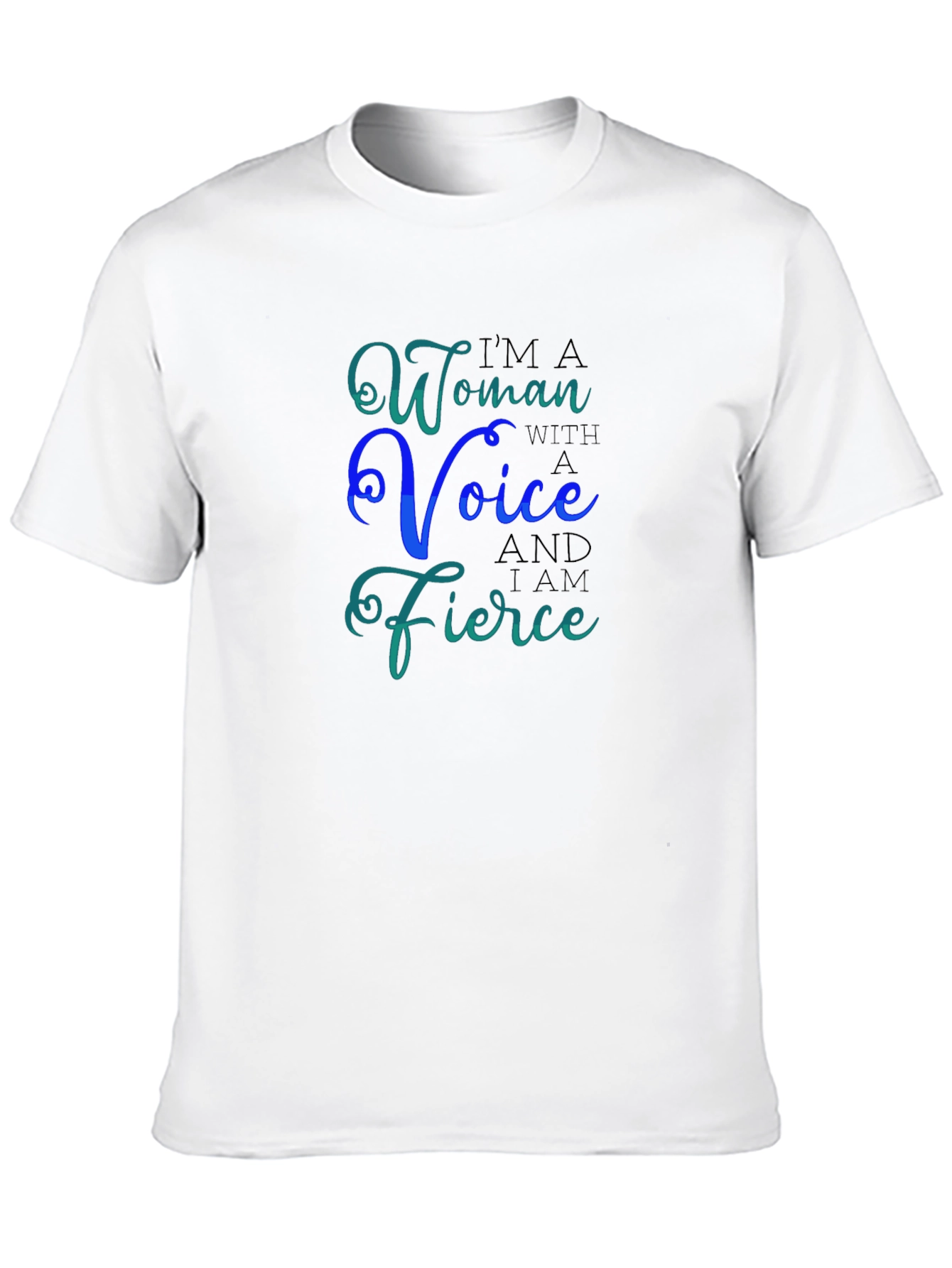 Black I'm A Woman With a Voice T-Shirt view 10