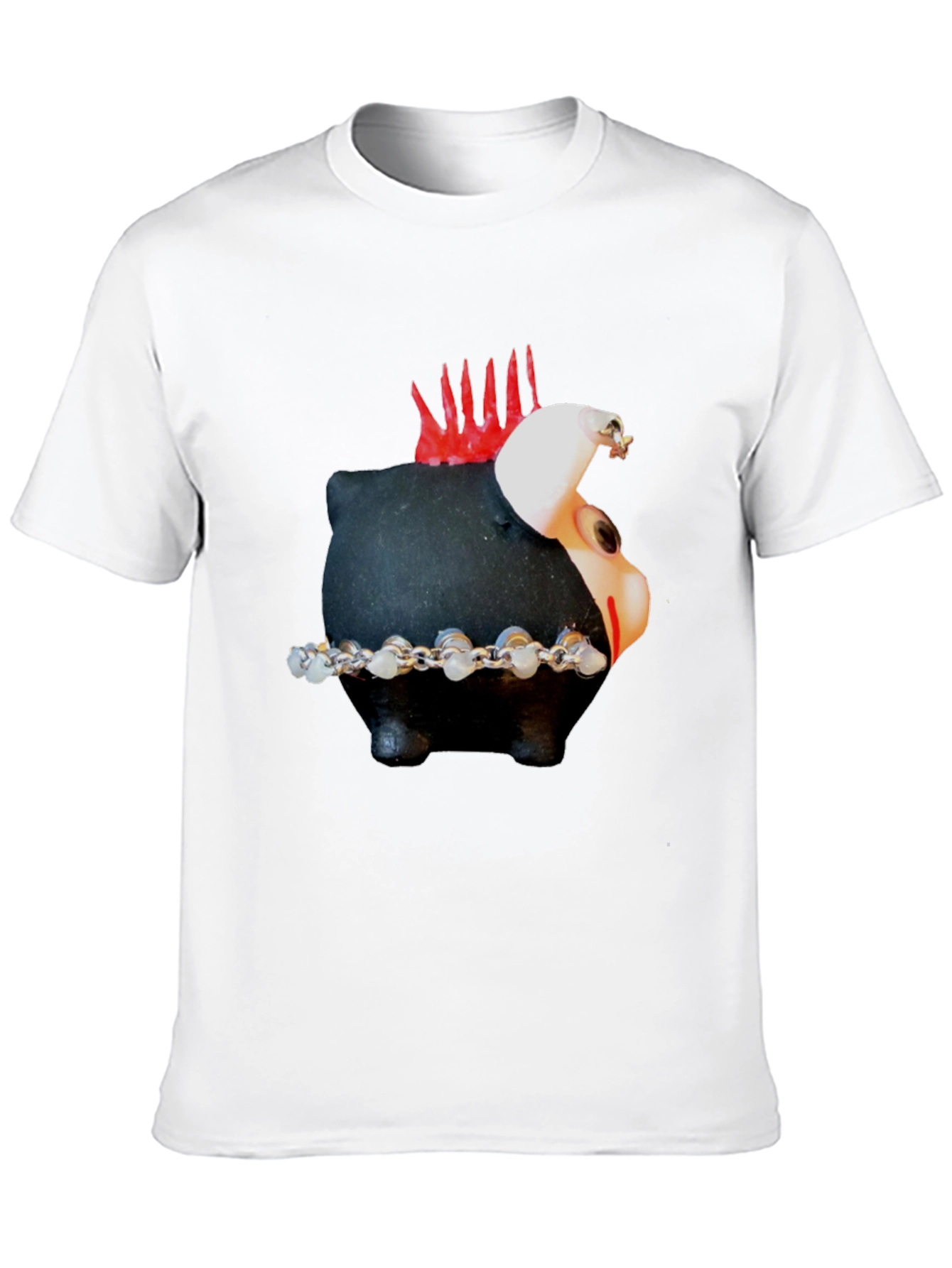 Black Punk Piggy Bank Graphic Tee - Black view 10