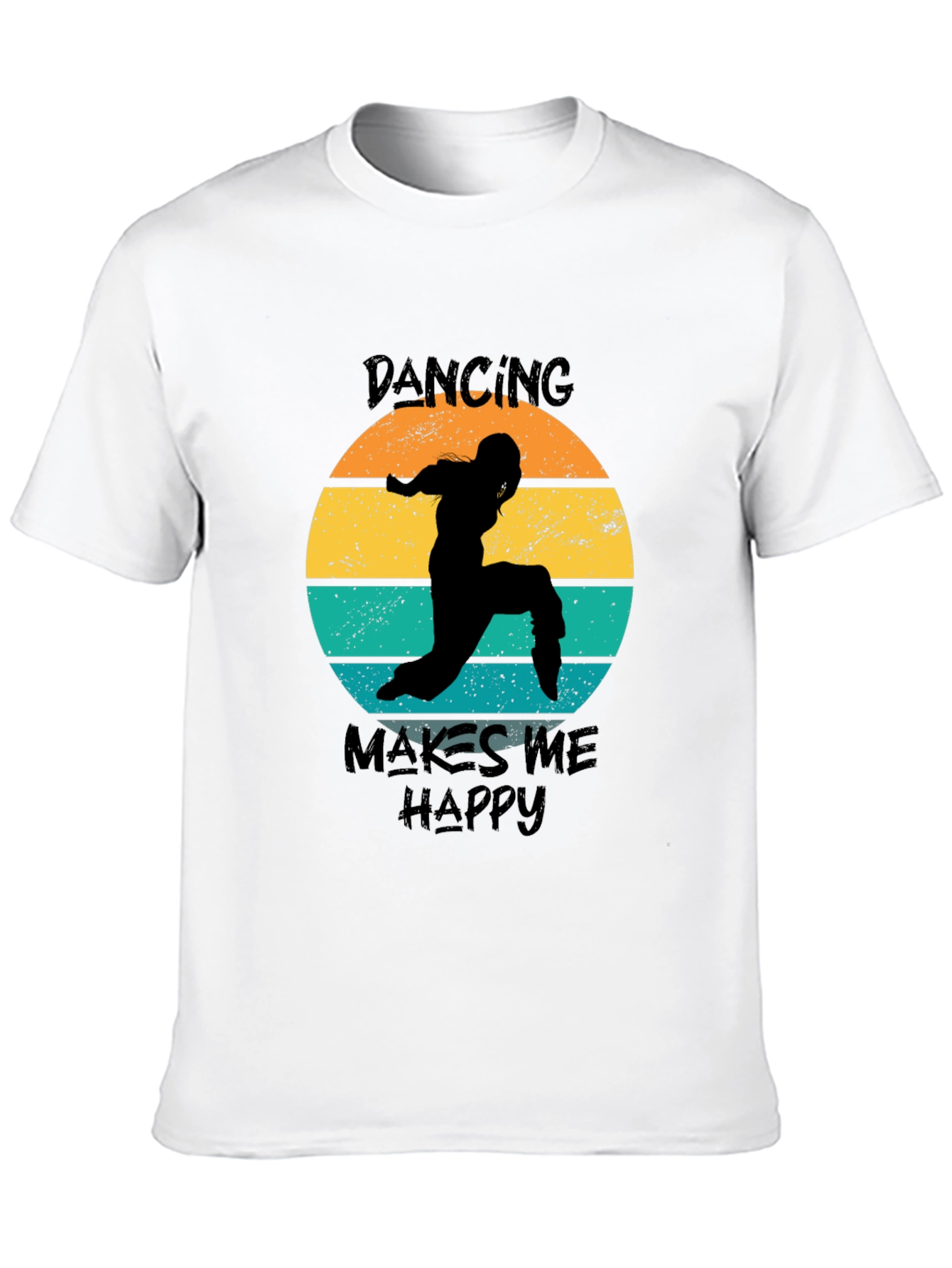 Black Dancing Makes Me Happy T-Shirt view 10