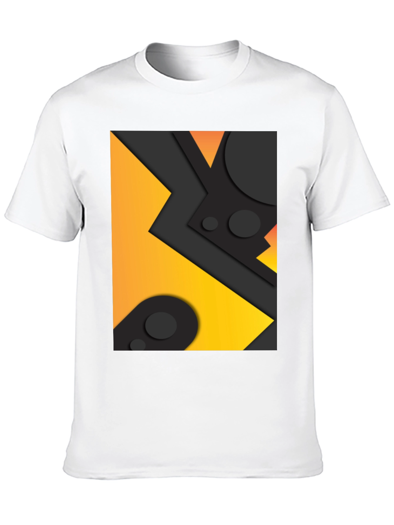 Black Geometric Abstract Graphic Tee - Black view 10