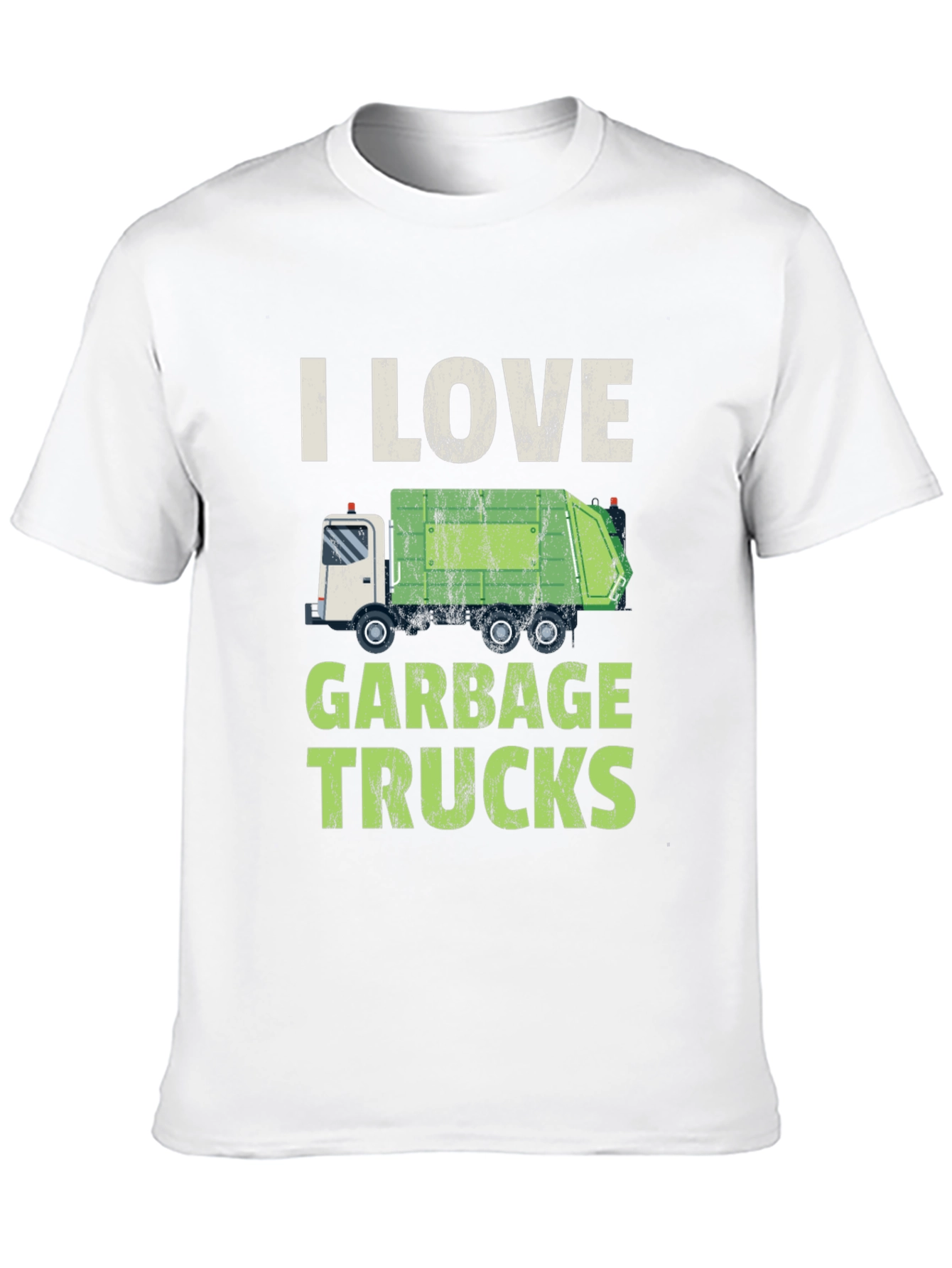 Black I Love Garbage Trucks T-Shirt - Novelty Graphic Tee view 10
