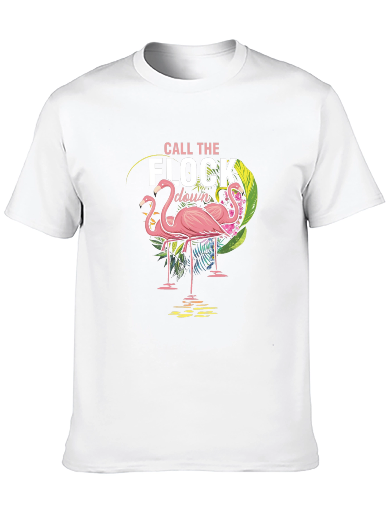 Black Call the Flock Down Flamingo Graphic Tee - Black view 10