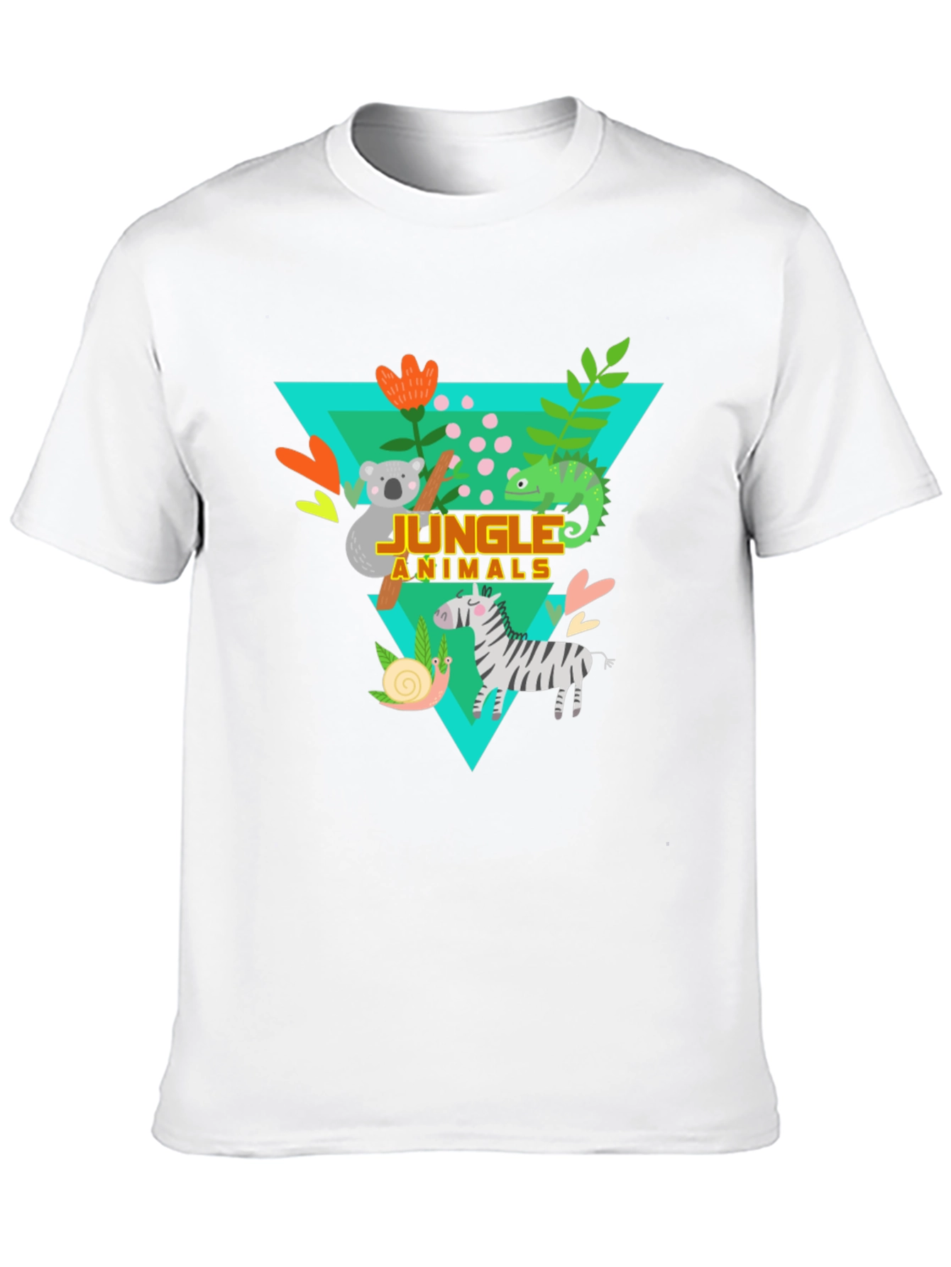 Black Jungle Animals Graphic Tee - Kids' Fun T-Shirt view 10