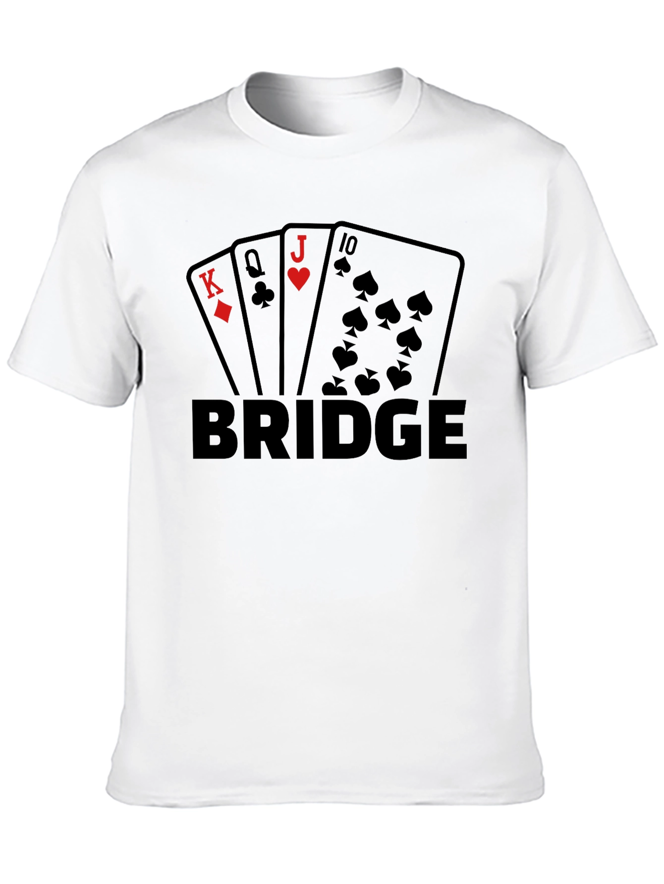 Black Bridge Card Game T-Shirt - King, Queen, Jack & 10 view 10