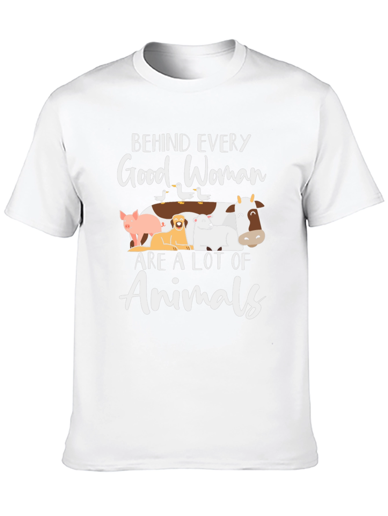 Black Behind Every Good Woman Animals T-Shirt view 10