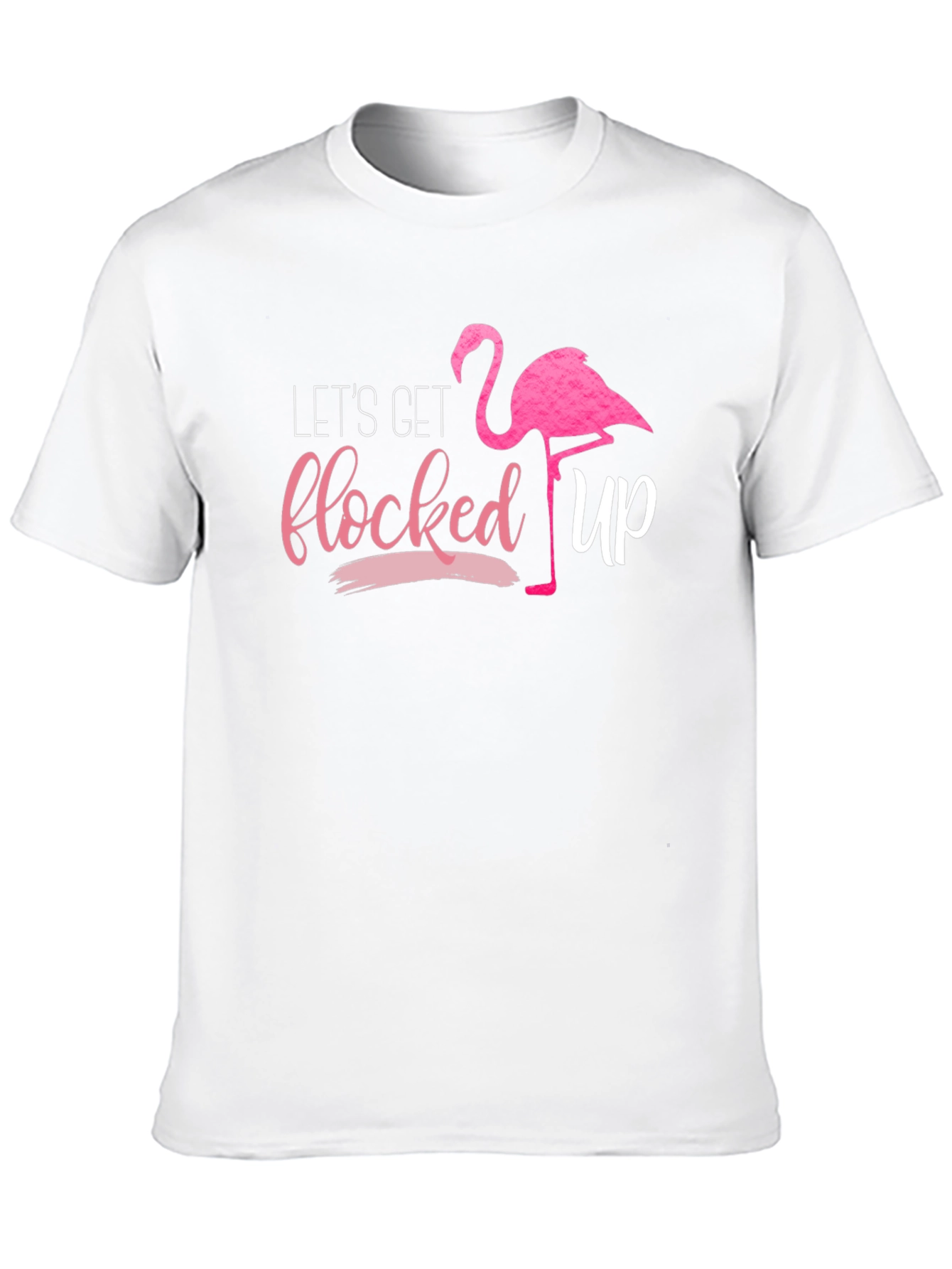 Black Let's Get Flocked Up Flamingo T-Shirt view 10