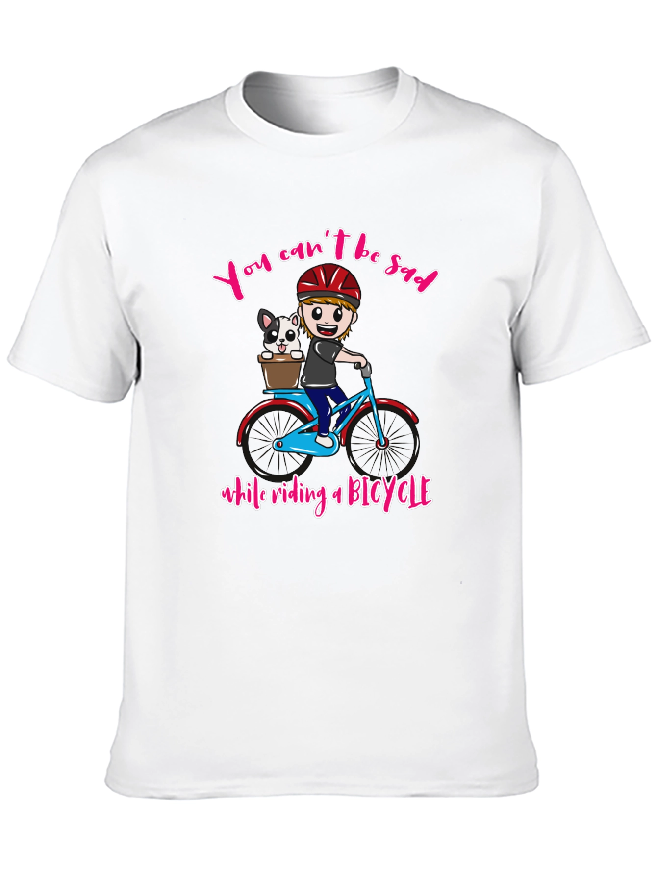 Black Funny Bicycle Rider T-Shirt view 10