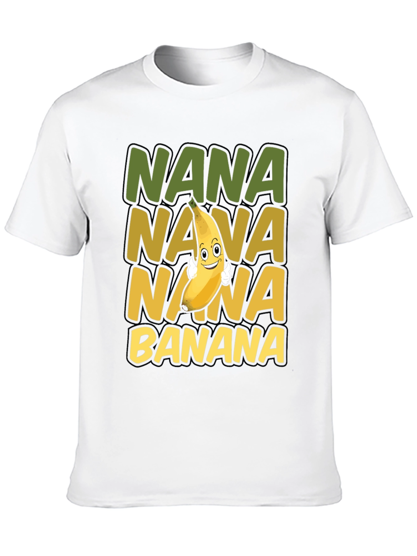 Black Nana Banana T-Shirt - Fun Fruit Graphic Tee view 10
