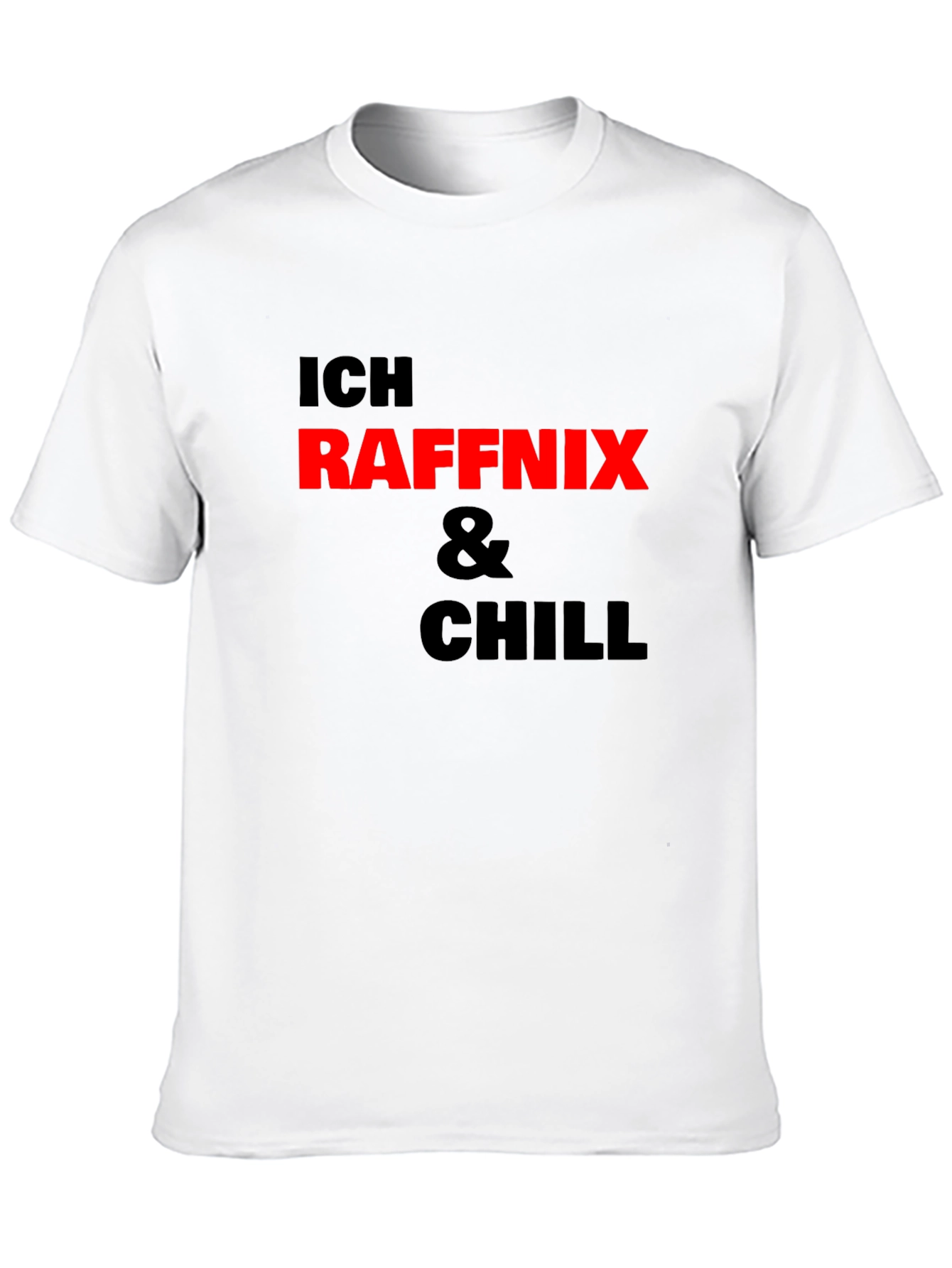 Black Ich Raffnix & Chill T-Shirt, Black Cotton Tee view 10