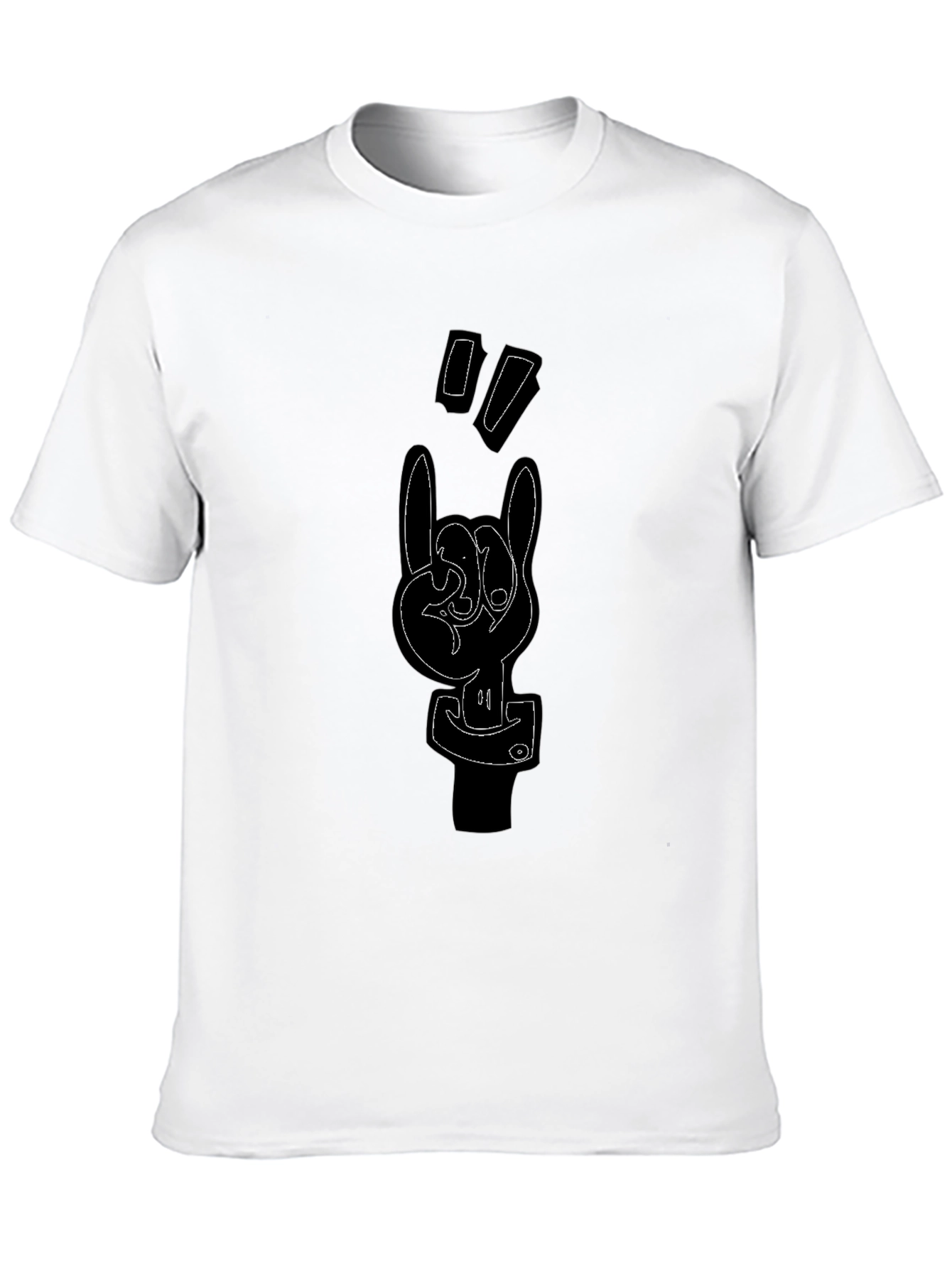 Black Rock On Graphic Tee - Black Cotton Blend Shirt view 10