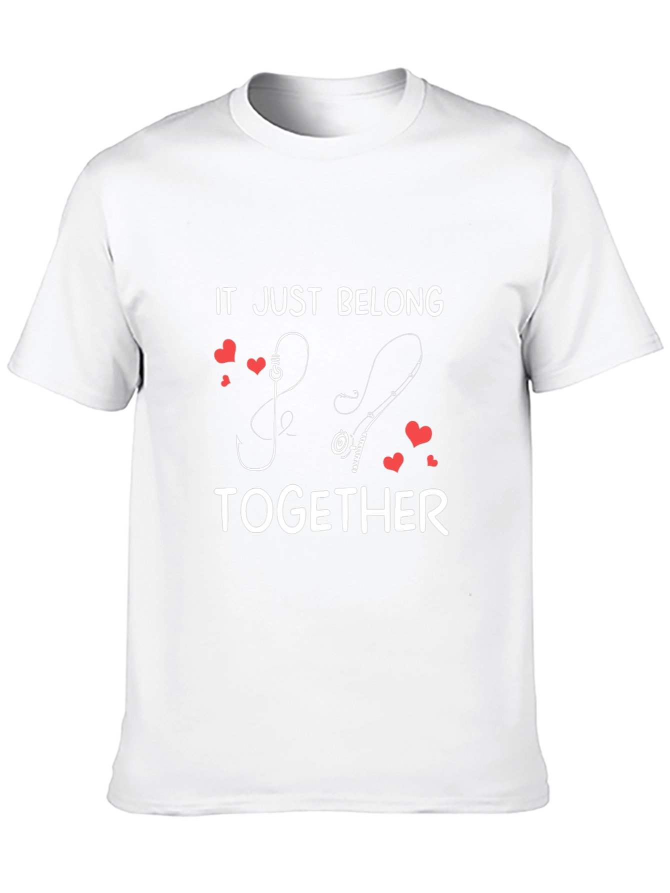 Black Fishing Hook Together T-Shirt - Love & Angling Tee view 10