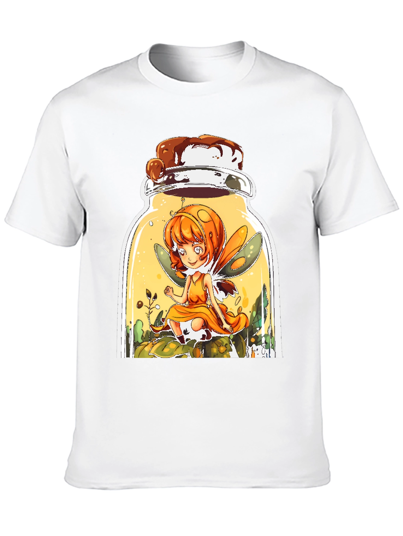 Black Fairy Jar T-Shirt - Whimsical Graphic Tee view 10