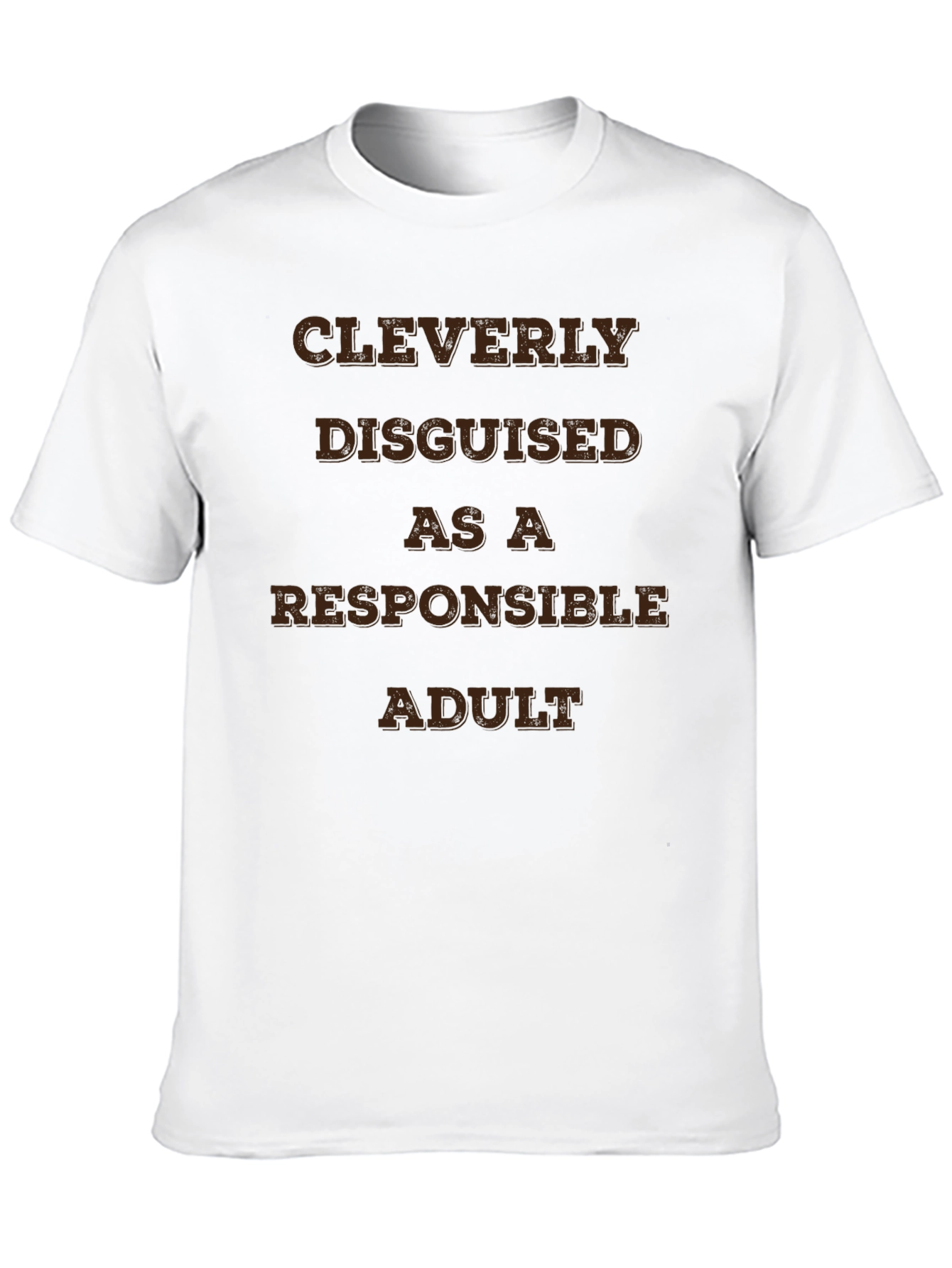 Black Cleverly Disguised Responsible Adult Graphic T-Shirt view 10