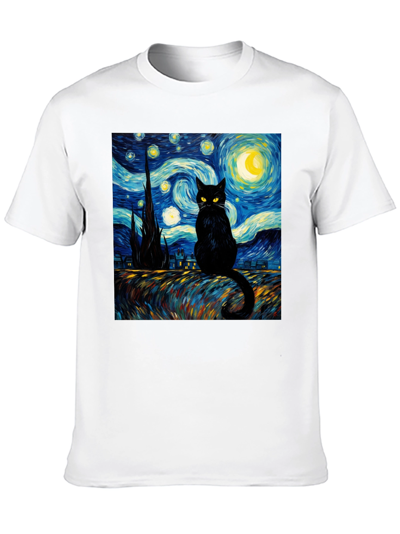 Starry Night Cat T-Shirt - 10