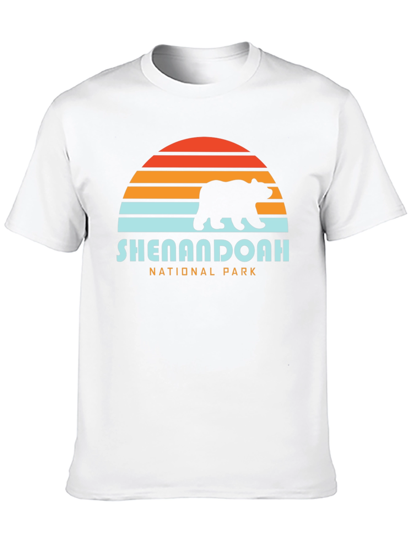 Black Shenandoah National Park Bear Sunset Graphic T-Shirt view 10