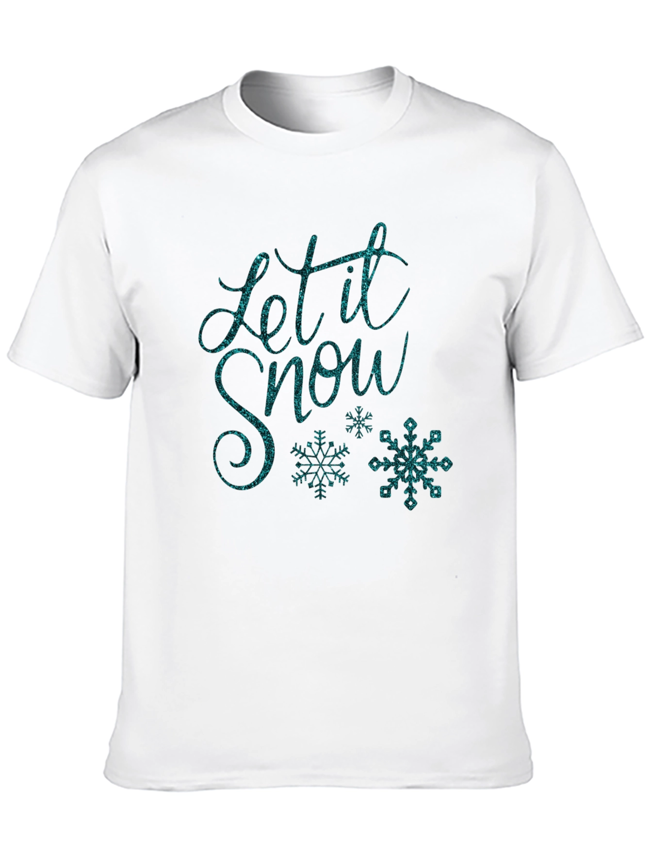 Black Let it Snow Festive Tee view 10