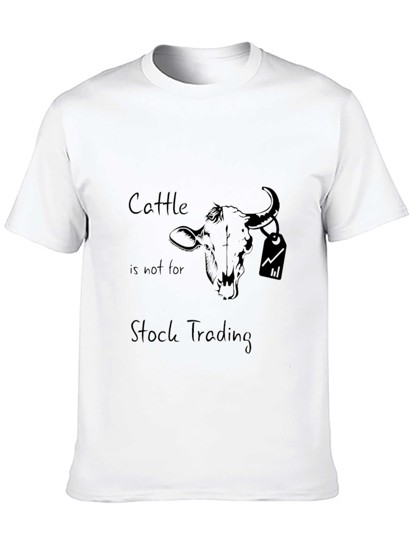 Black Cattle Stock Trading Humor Tee view 10