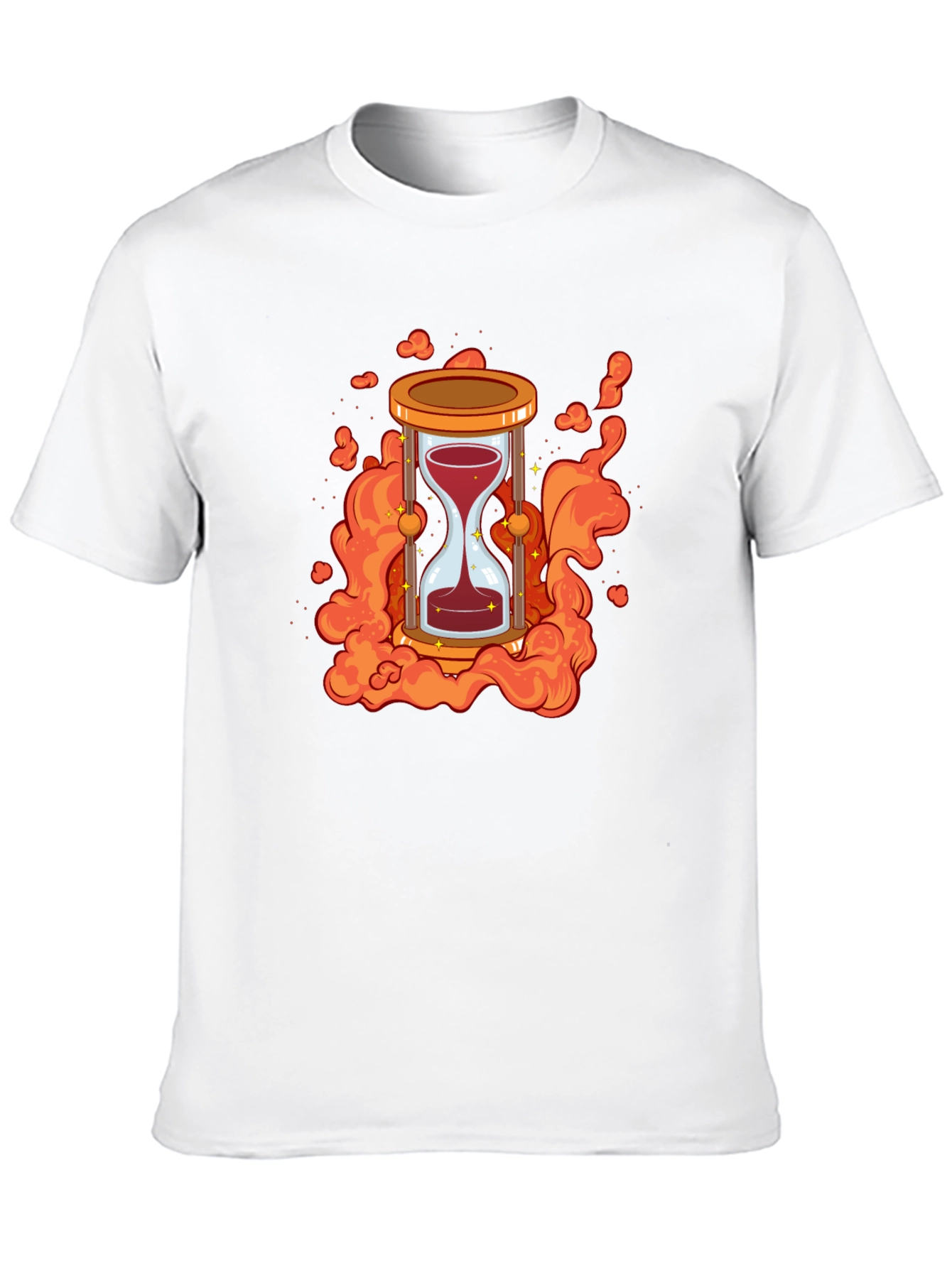 Black Hourglass Fire Graphic Tee - Bold & Stylish view 10