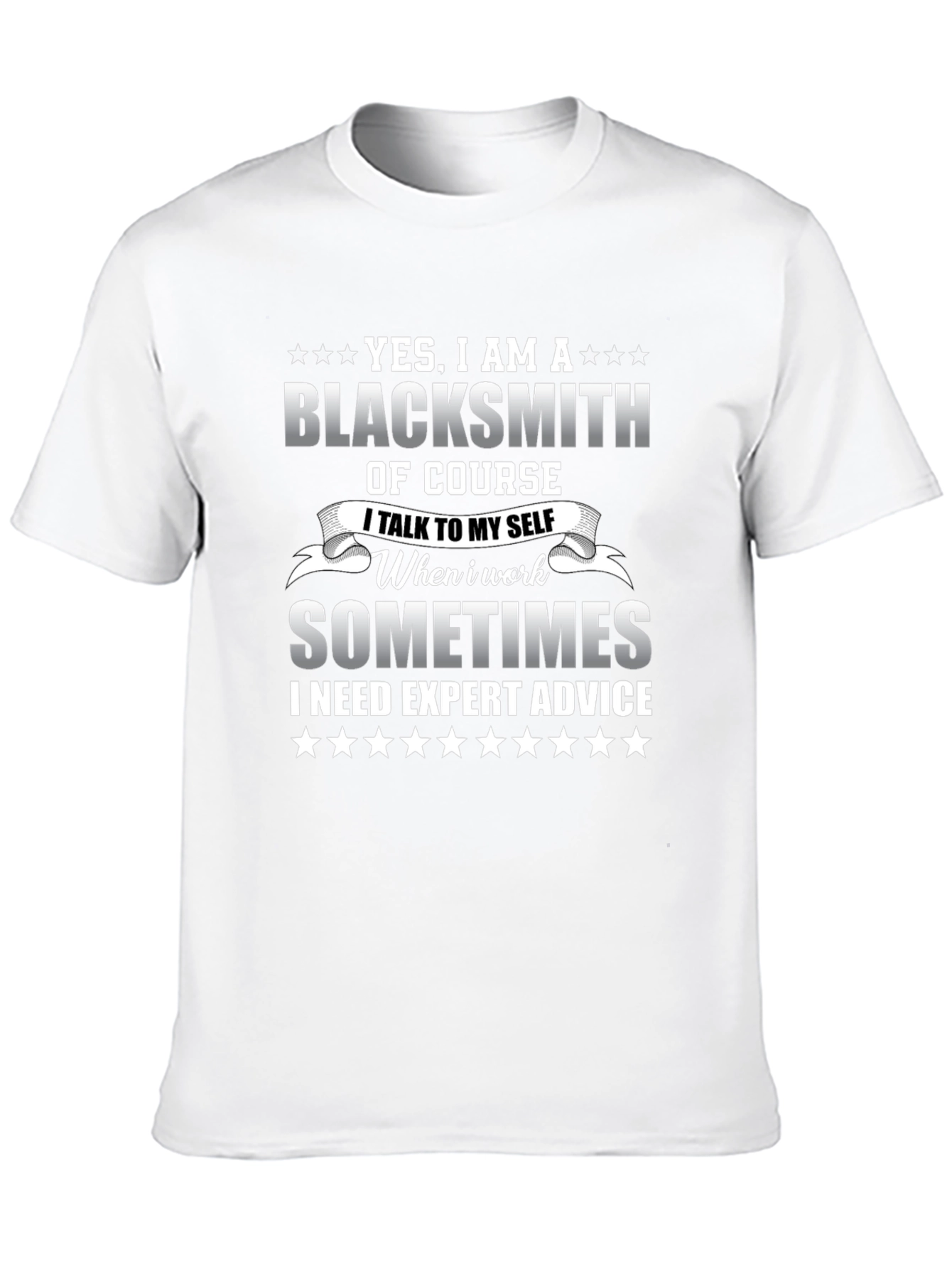 Black Blacksmith Expert Advice Graphic T-Shirt view 10