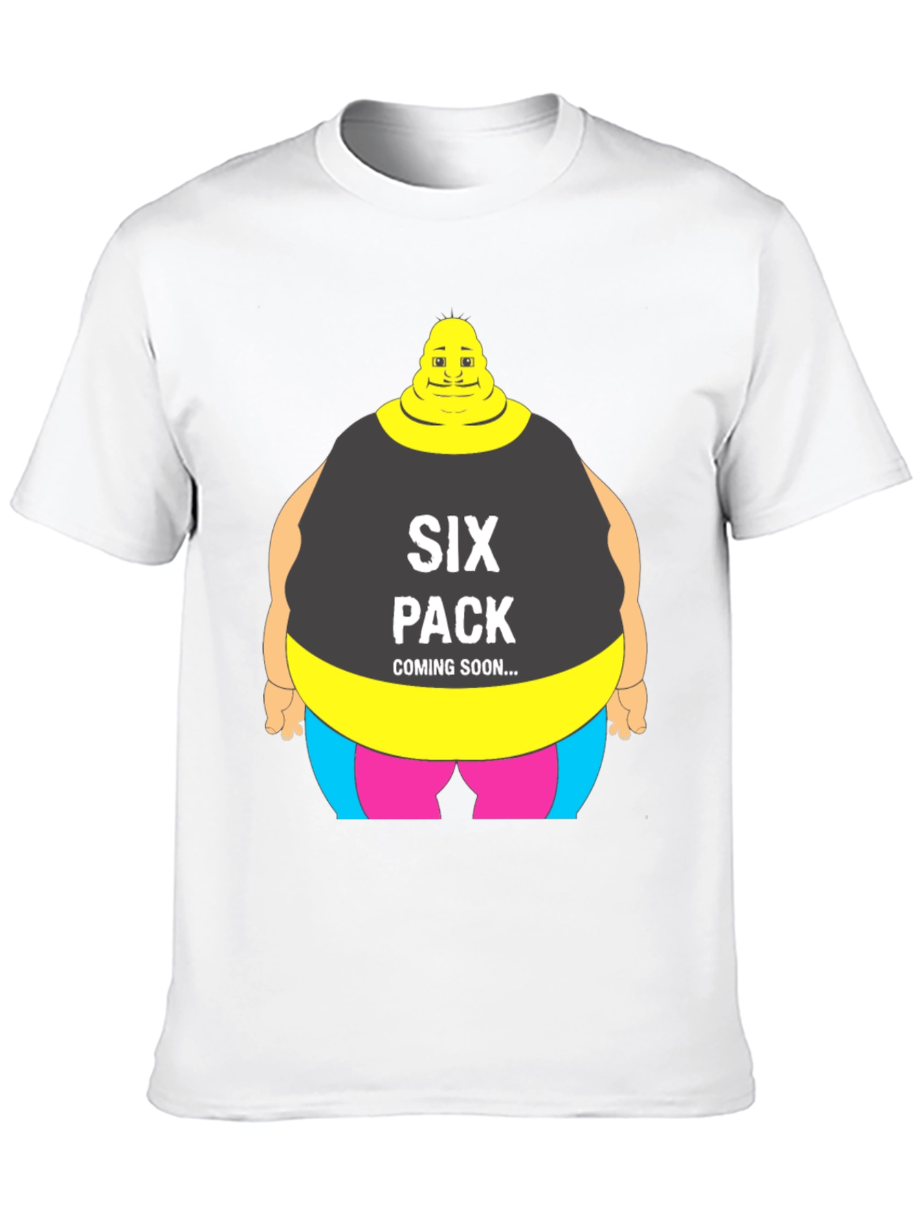 Black Funny Six Pack Coming Soon Graphic T-Shirt view 10