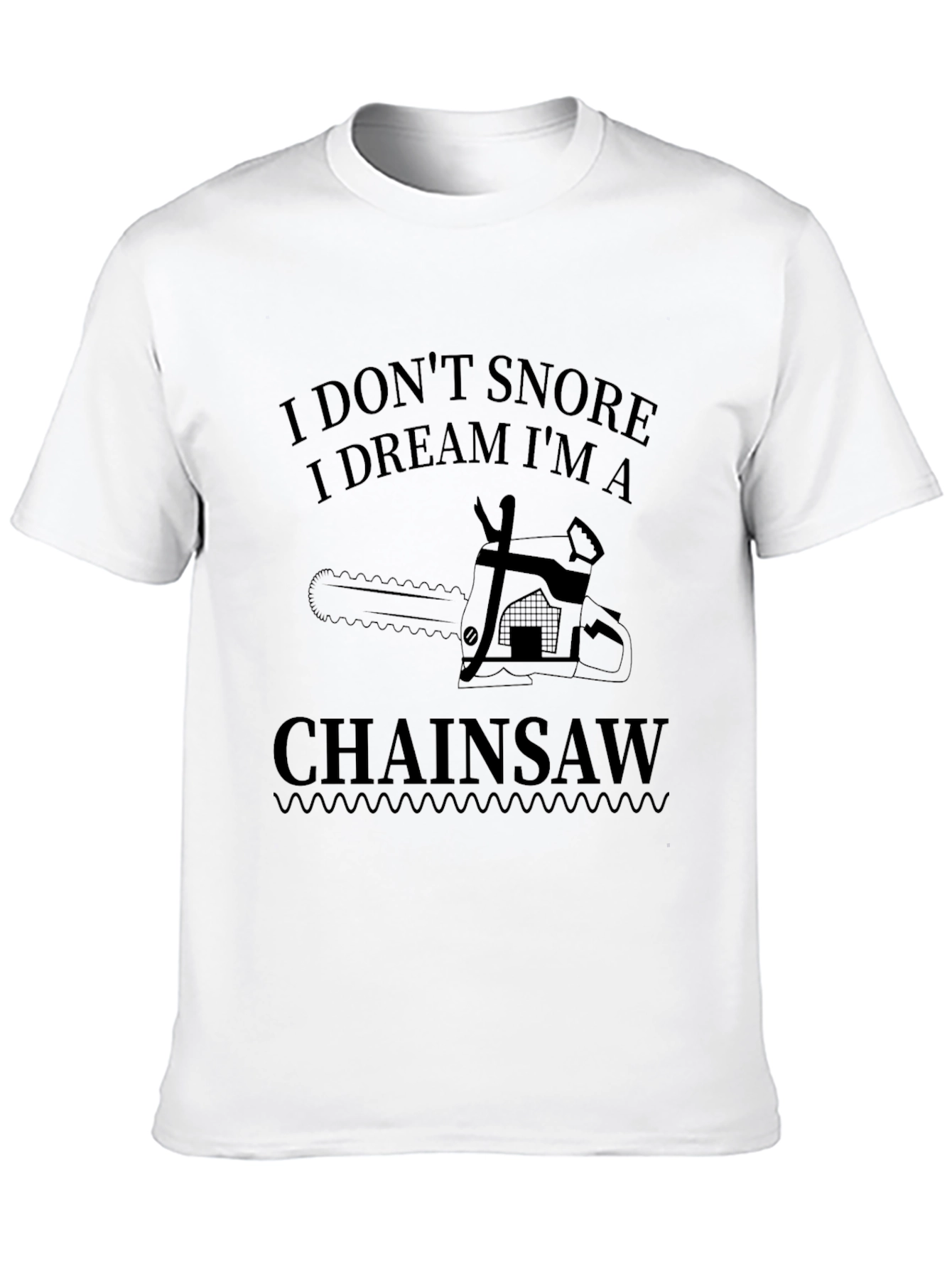 Black I Don't Snore Chainsaw Graphic Tee view 10