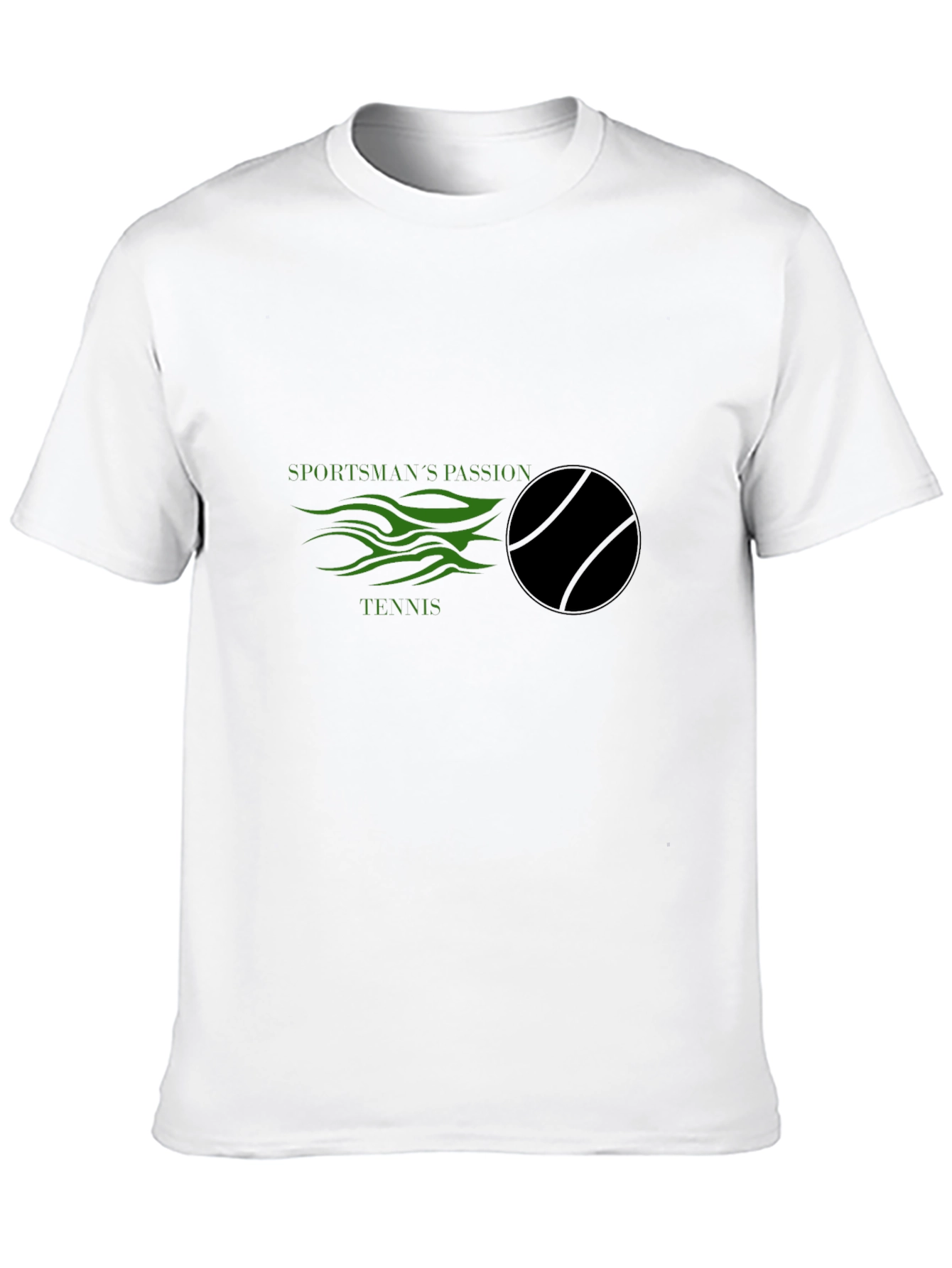 Black Sportsman's Passion Tennis Black T-Shirt view 10