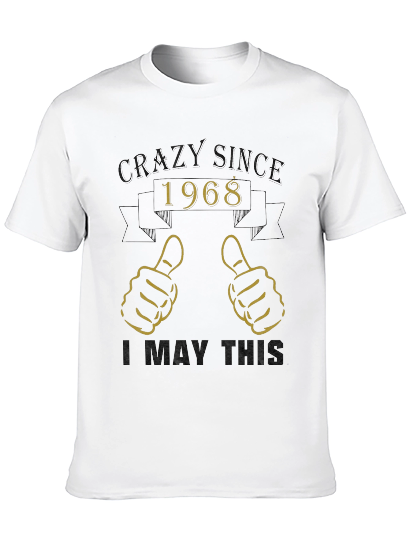 Black Crazy Since 1968 Graphic T-Shirt view 10