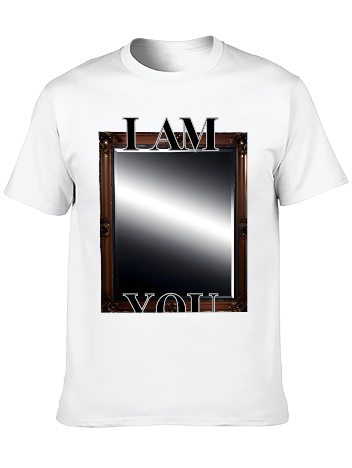 Black I AM YOU Mirror T-Shirt view 10