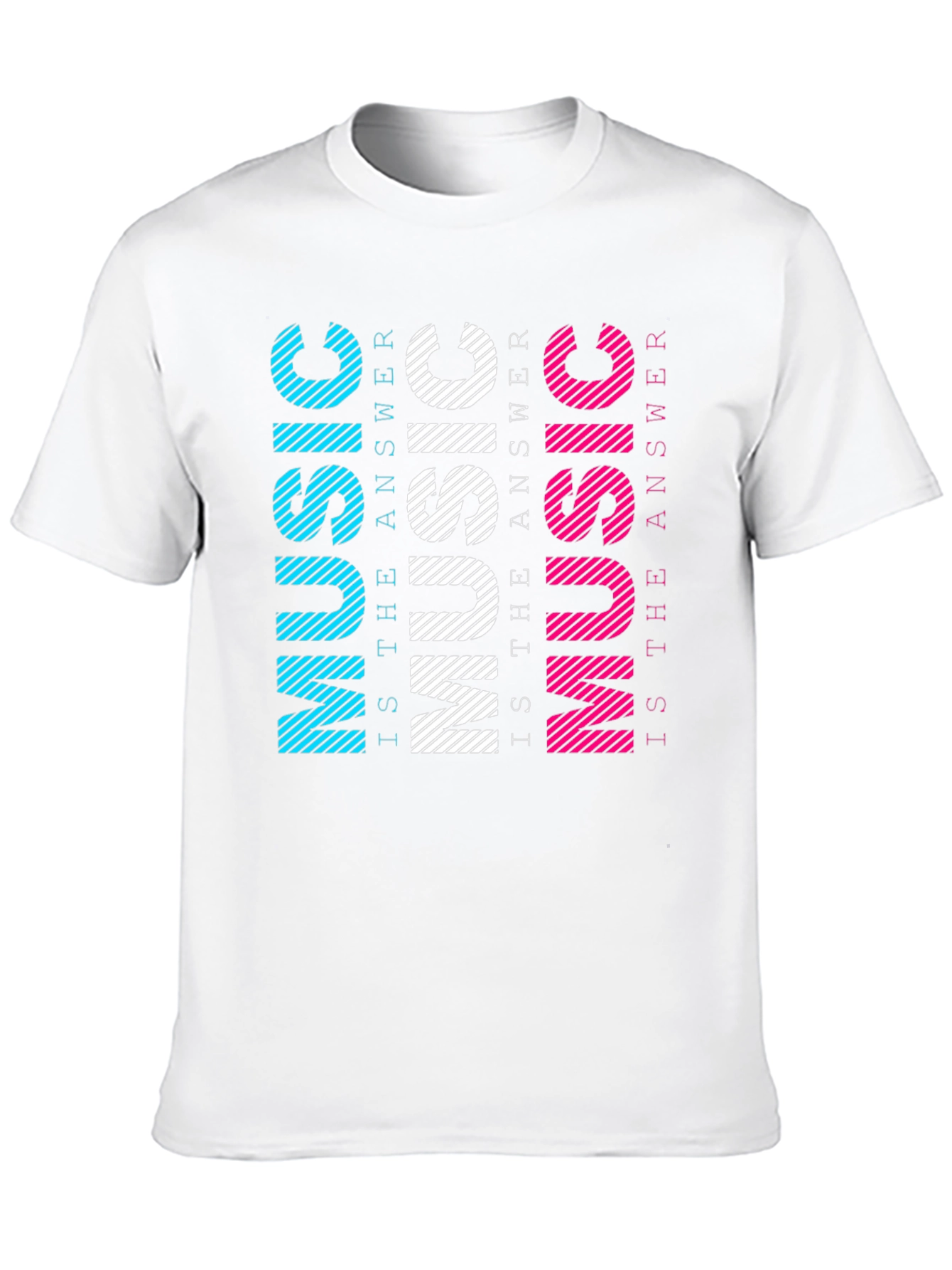 Black Music is the Answer Men's Black T-Shirt view 10