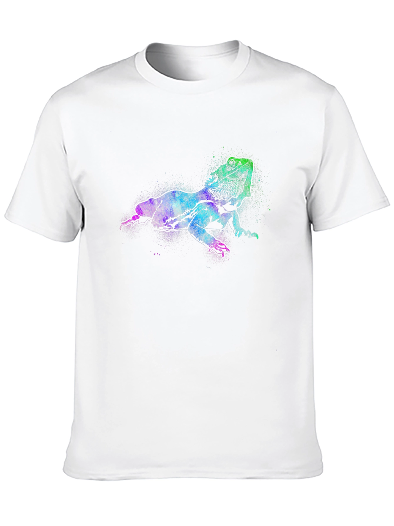Black Bearded Dragon T-Shirt, Vibrant Lizard Tee view 10