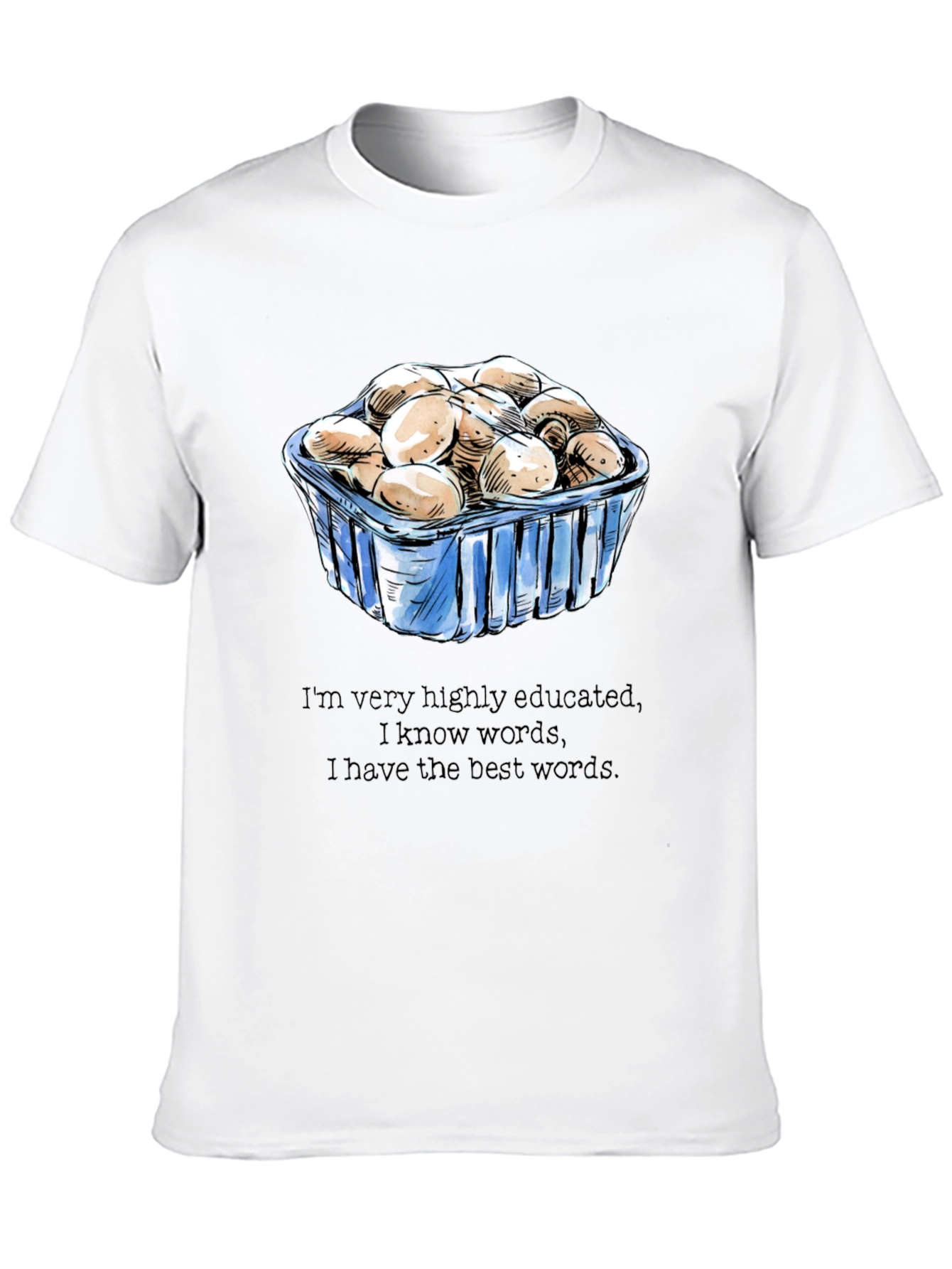 Black Mushroom Lover T-Shirt - Funny, Educated Design view 10