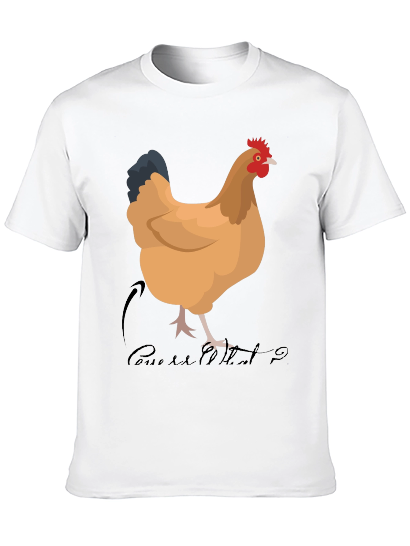 Black Funny Chicken T-Shirt - Guess What? view 10