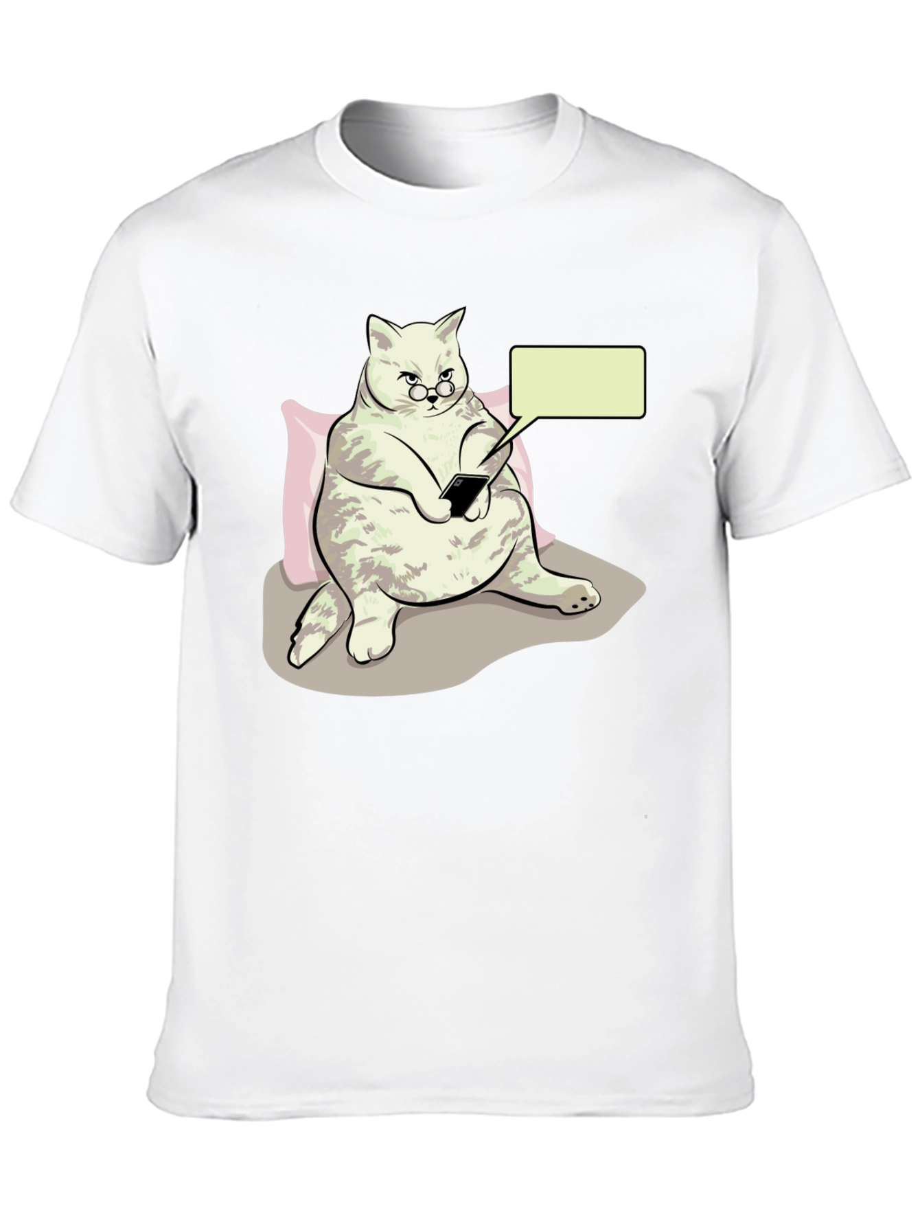 Black Funny Cat T-Shirt - Tech Savvy Feline view 10