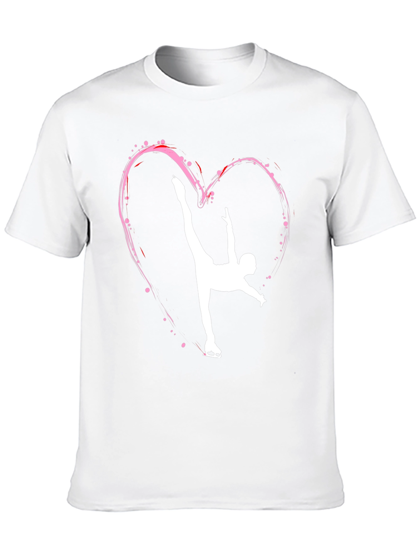 Black Figure Skating Heart T-Shirt view 10