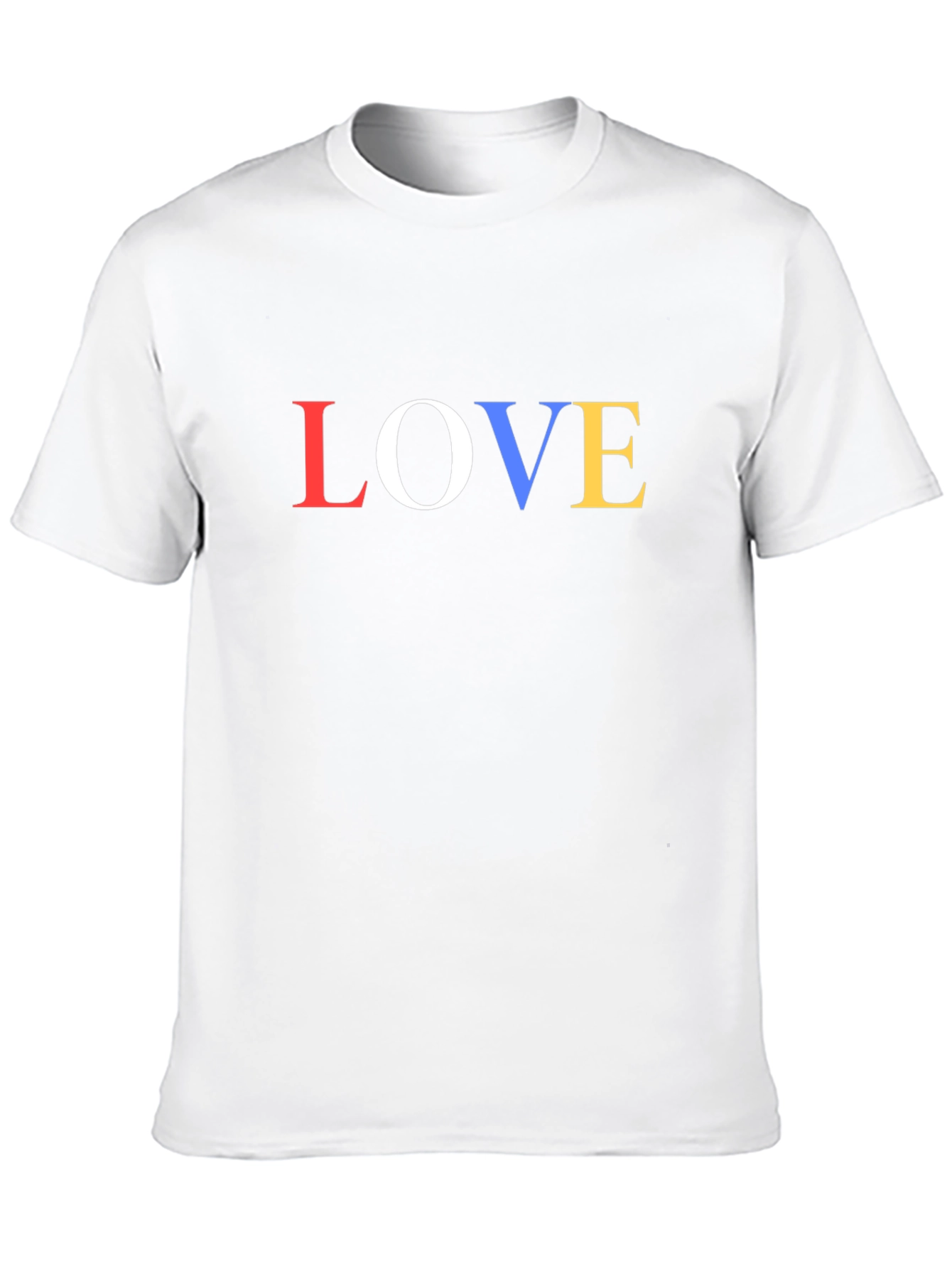 Black Colorful LOVE Graphic Black T-Shirt view 10