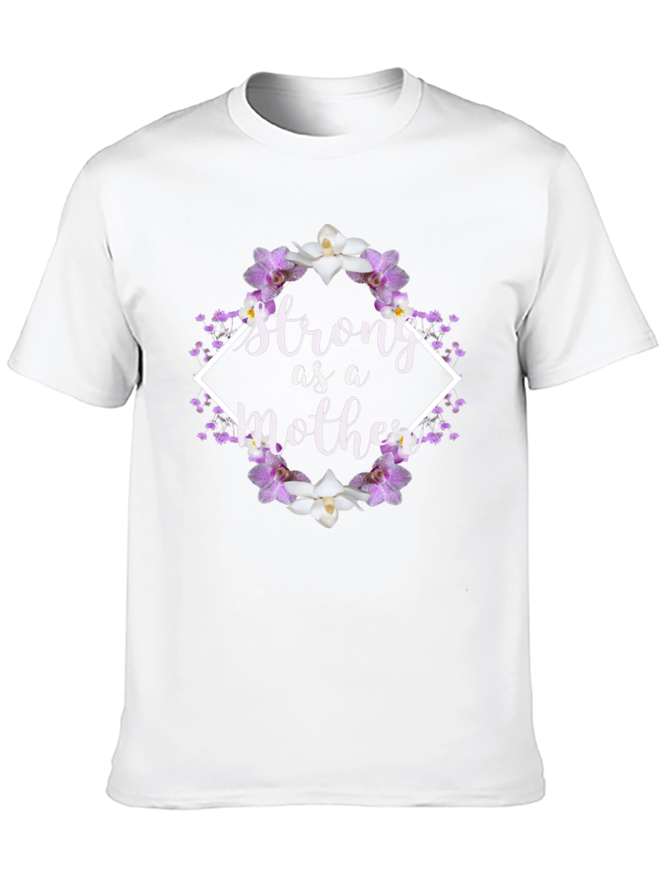 Black Strong as a Mother Floral T-Shirt view 10