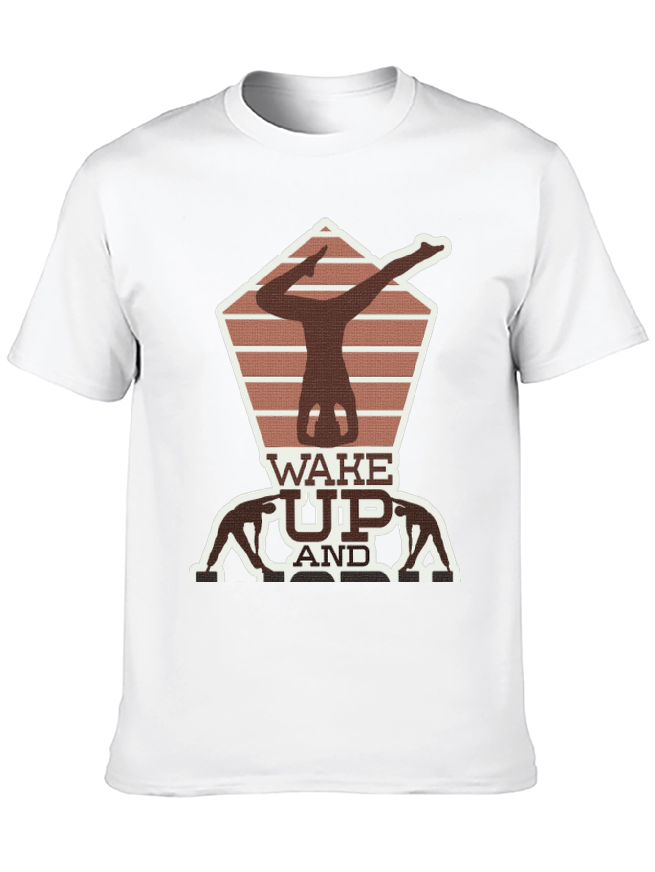 Black Wake Up Yoga Pose Graphic Tee view 10
