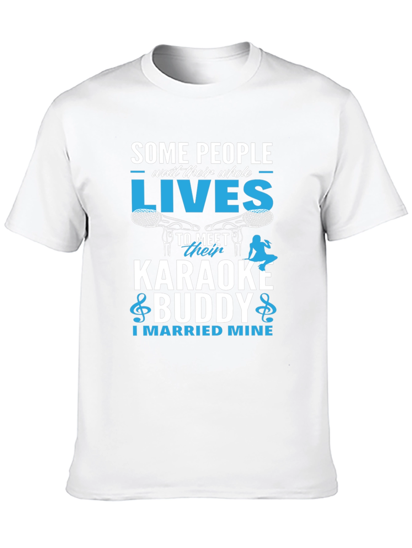 Black Karaoke Buddy T-Shirt - I Married Mine! view 10