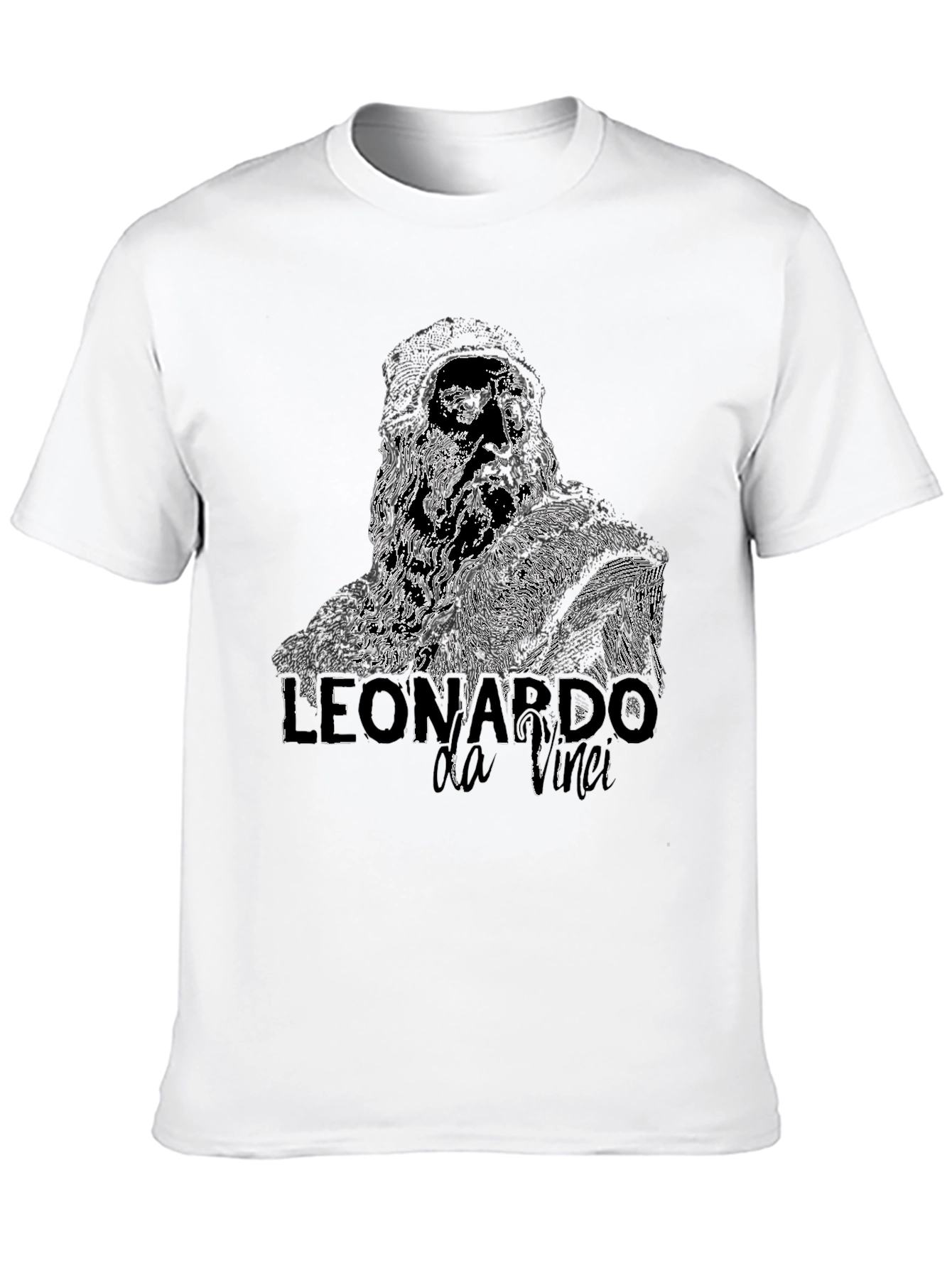 Black Leonardo da Vinci Graphic T-Shirt view 10