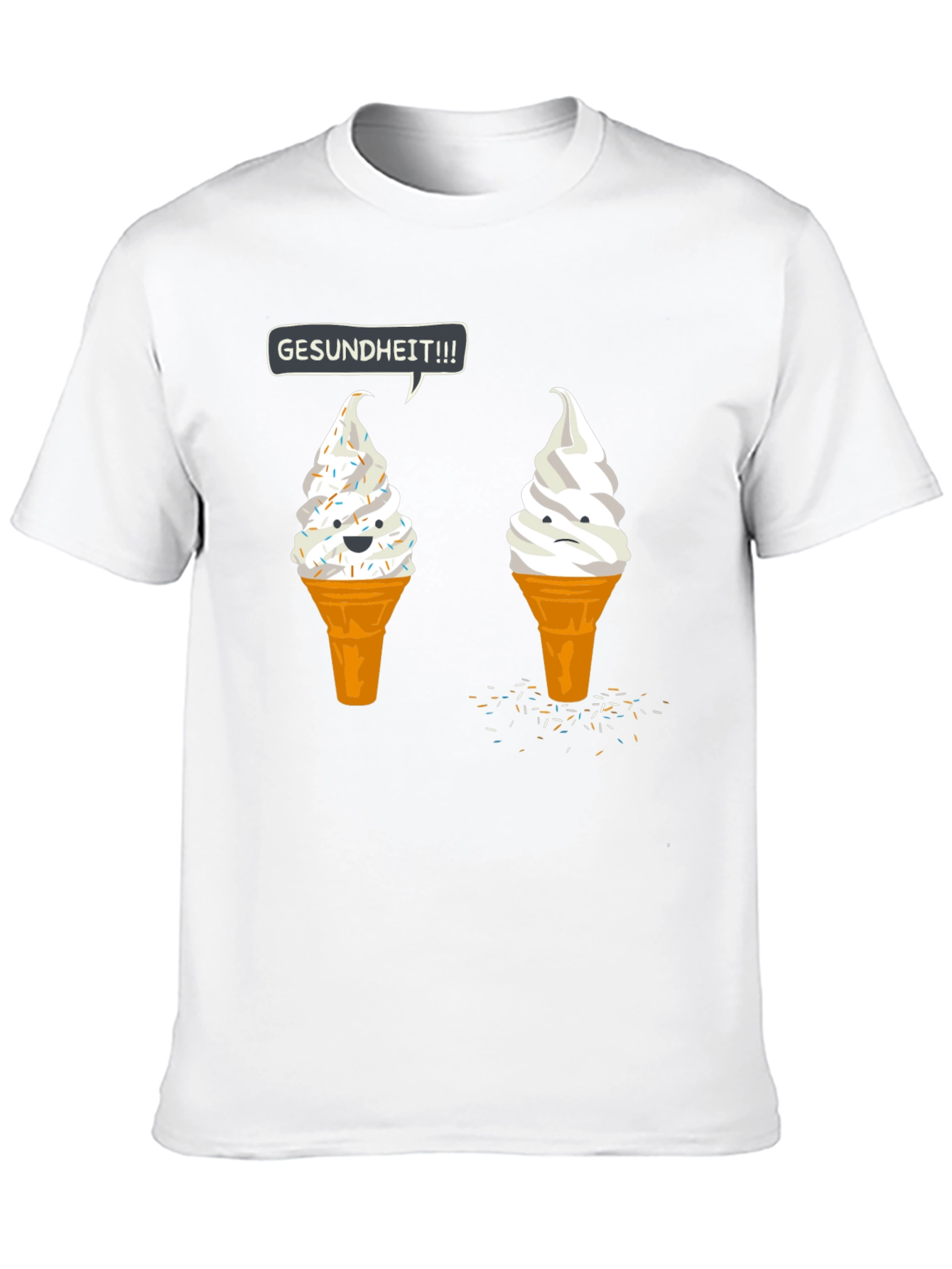 Black Gesundheit Ice Cream Humor Tee view 10