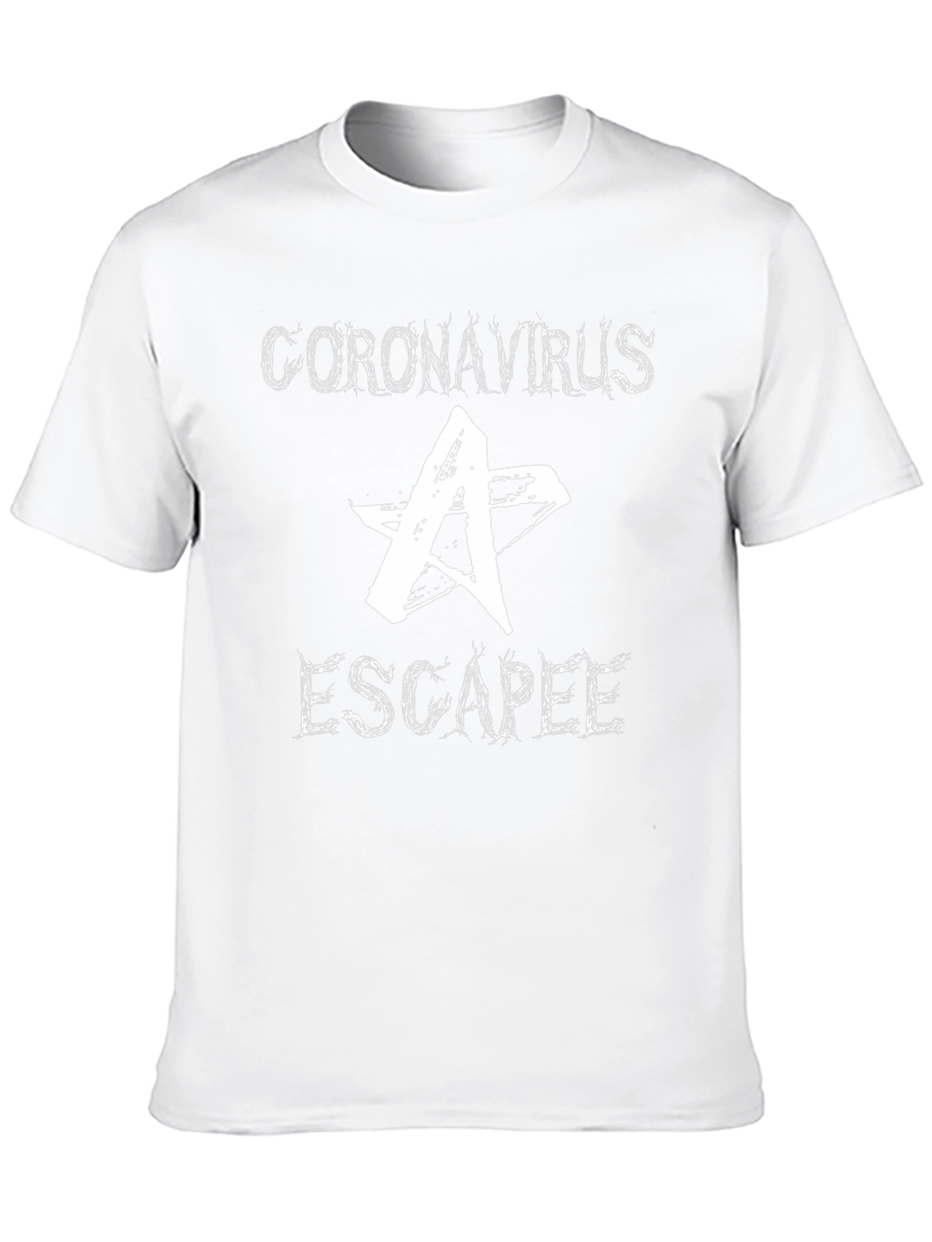 Black Coronavirus Escapee Graphic T-Shirt - Black Cotton Tee view 10