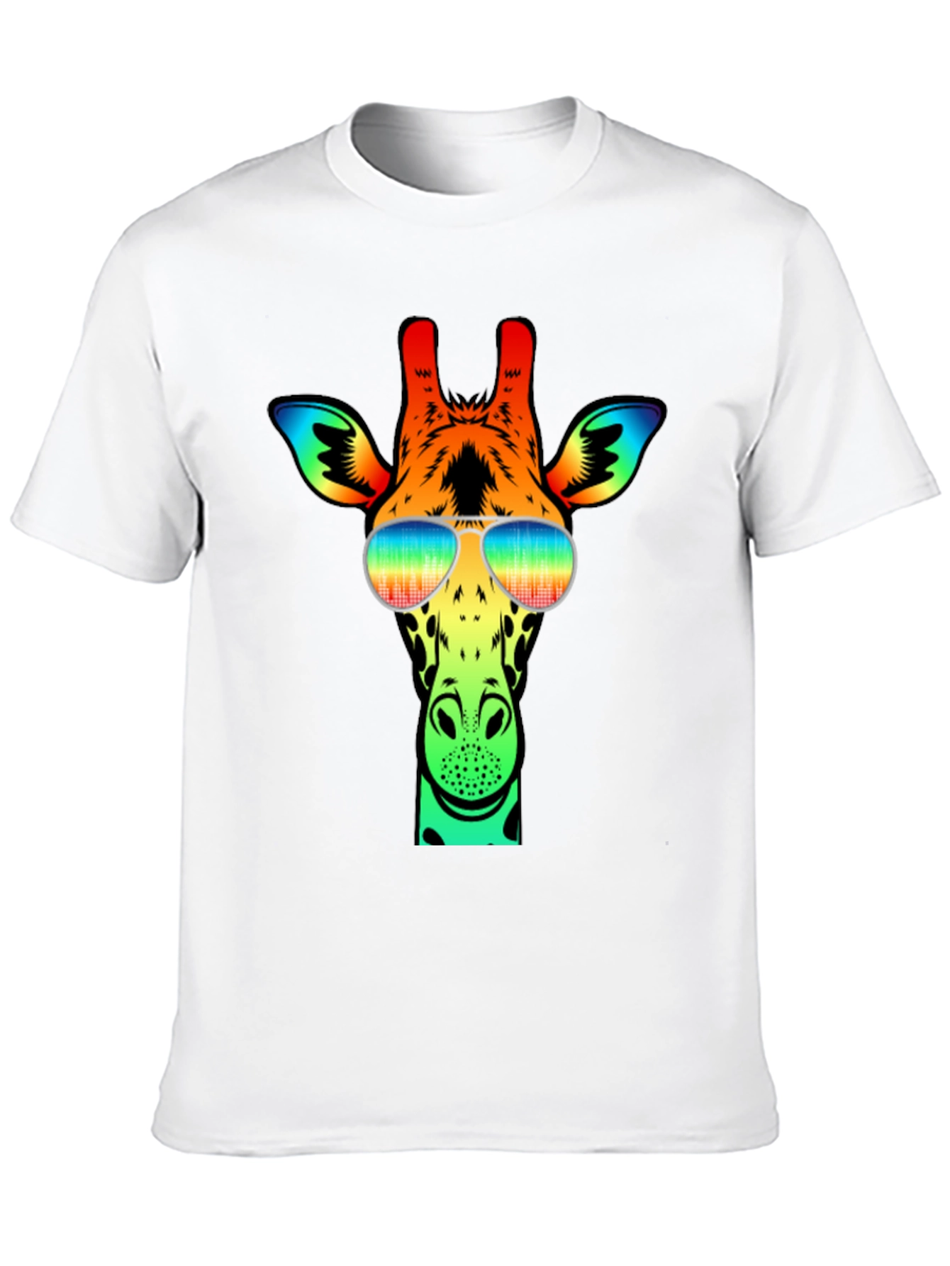 Black Cool Giraffe Graphic Tee view 10