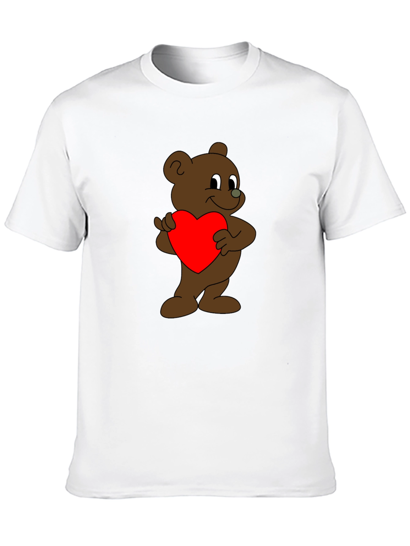 Black Bear Hug Heart T-Shirt - Soft Cotton view 10