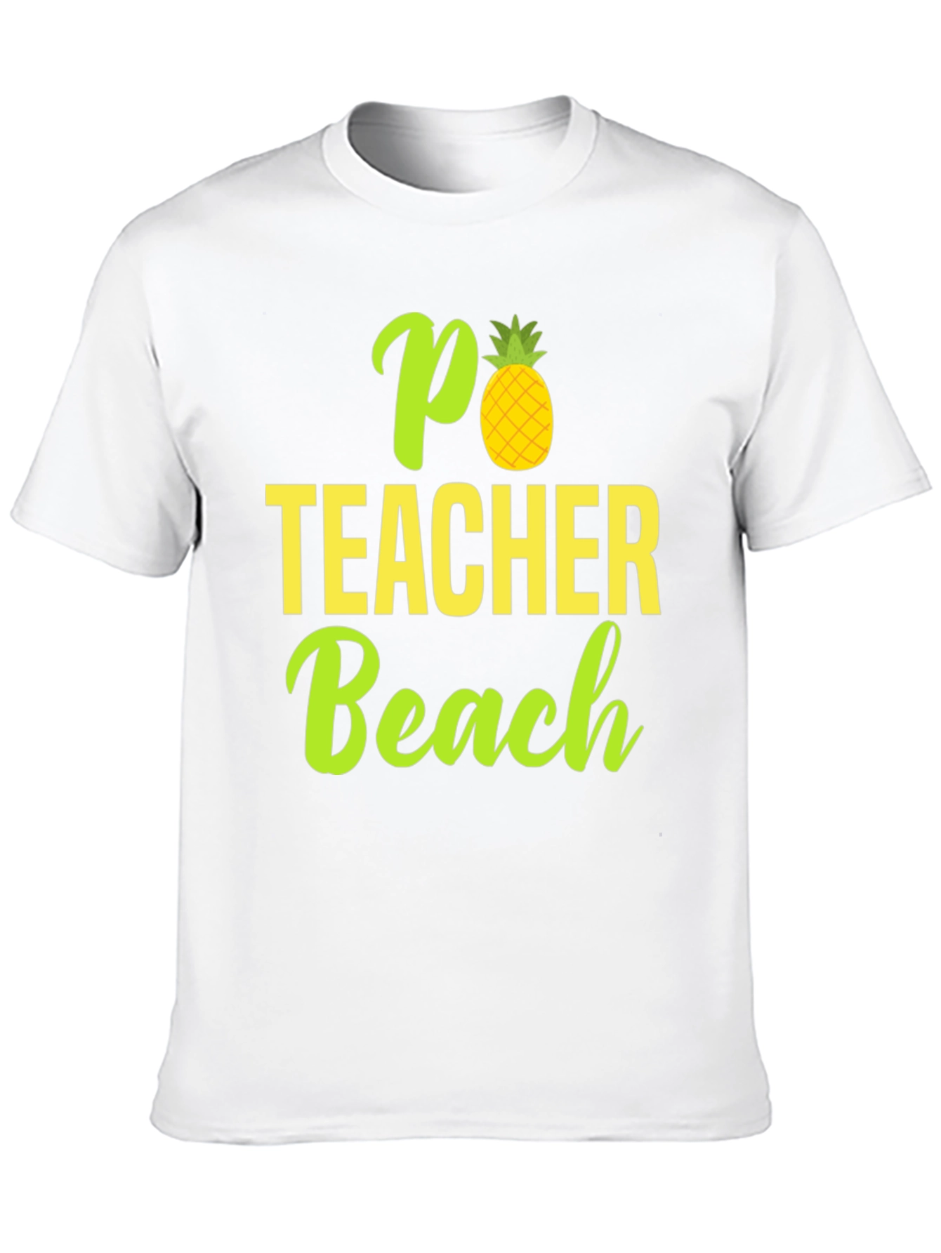 Black Pineapple Teacher Beach T-Shirt - Summer Ready! view 10