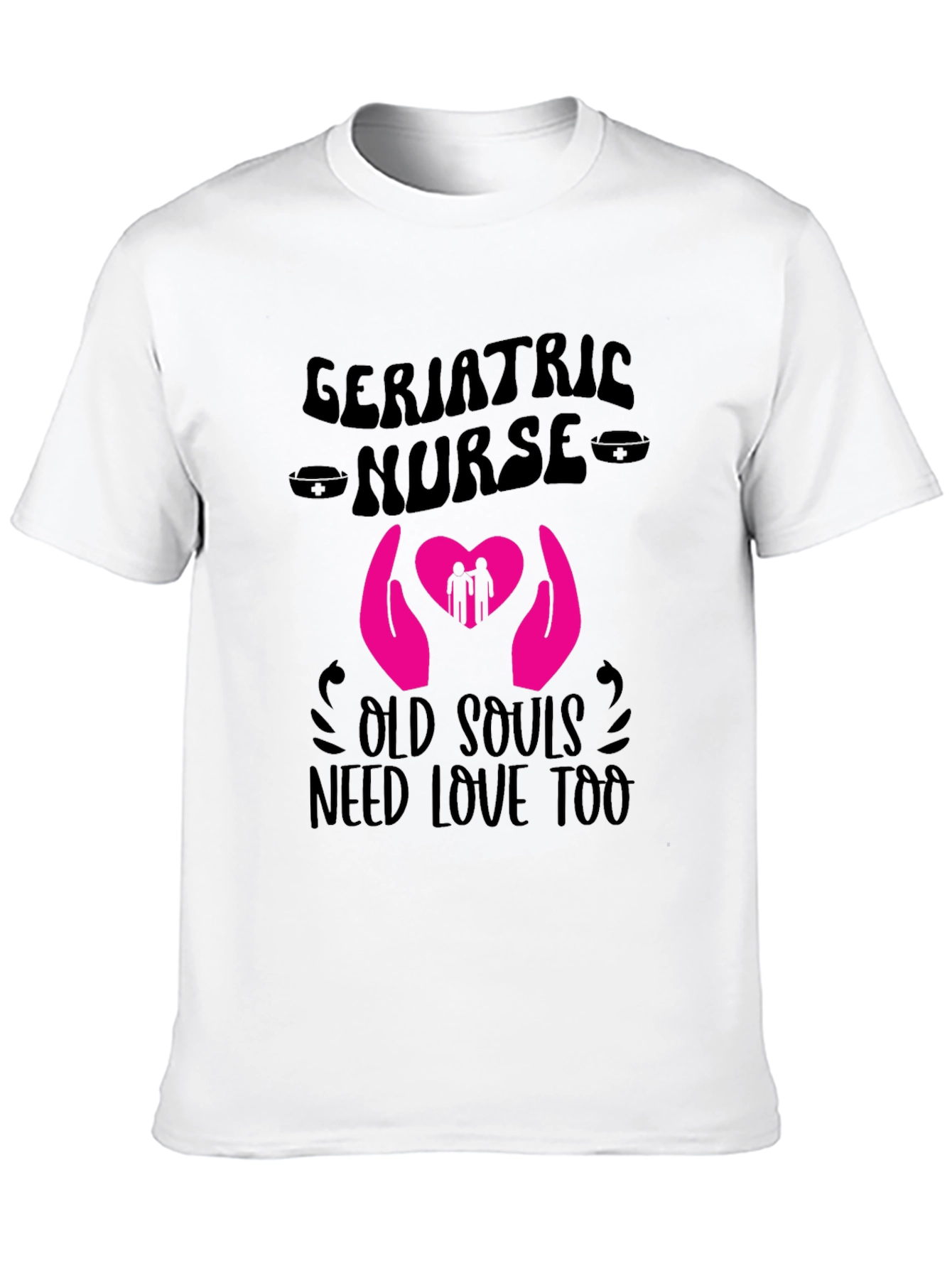 Black Geriatric Nurse Old Souls T-Shirt view 10