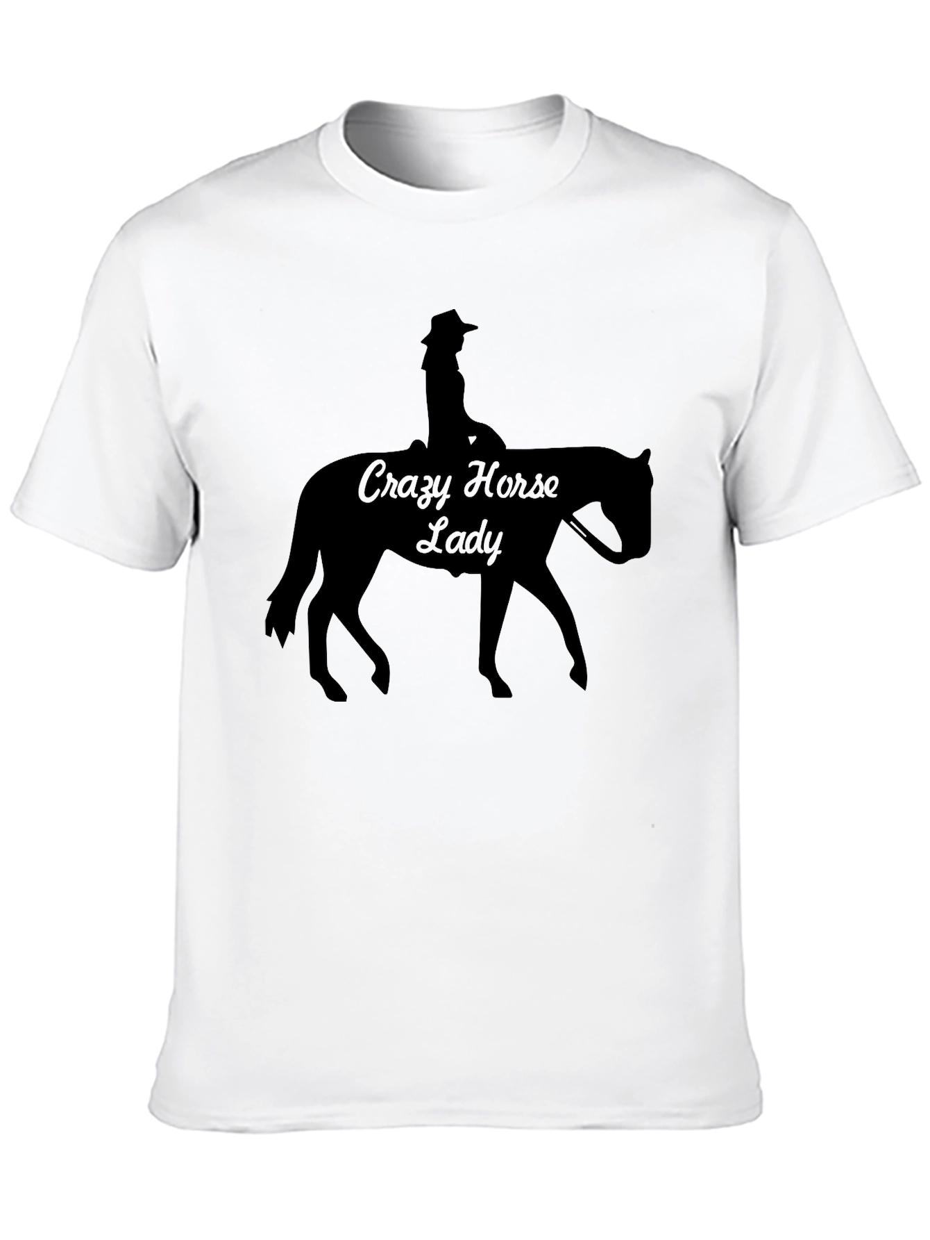 Black Crazy Horse Lady Black T-Shirt view 10