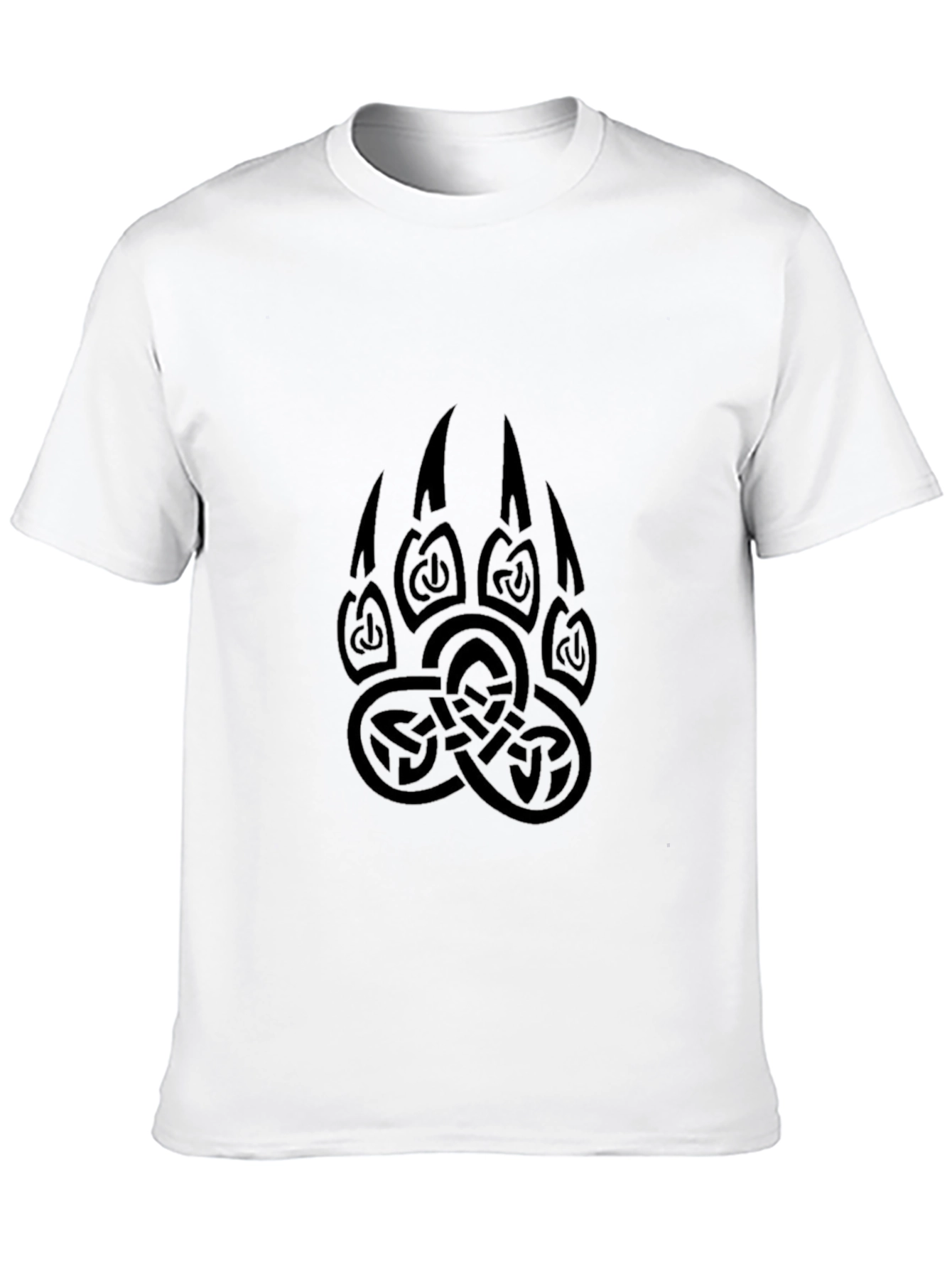 Black Black Bear Claw Celtic Knot T-Shirt view 10