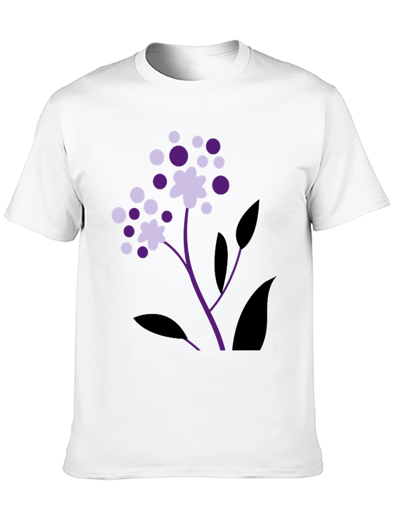 Black Floral Graphic Print Black T-Shirt view 10