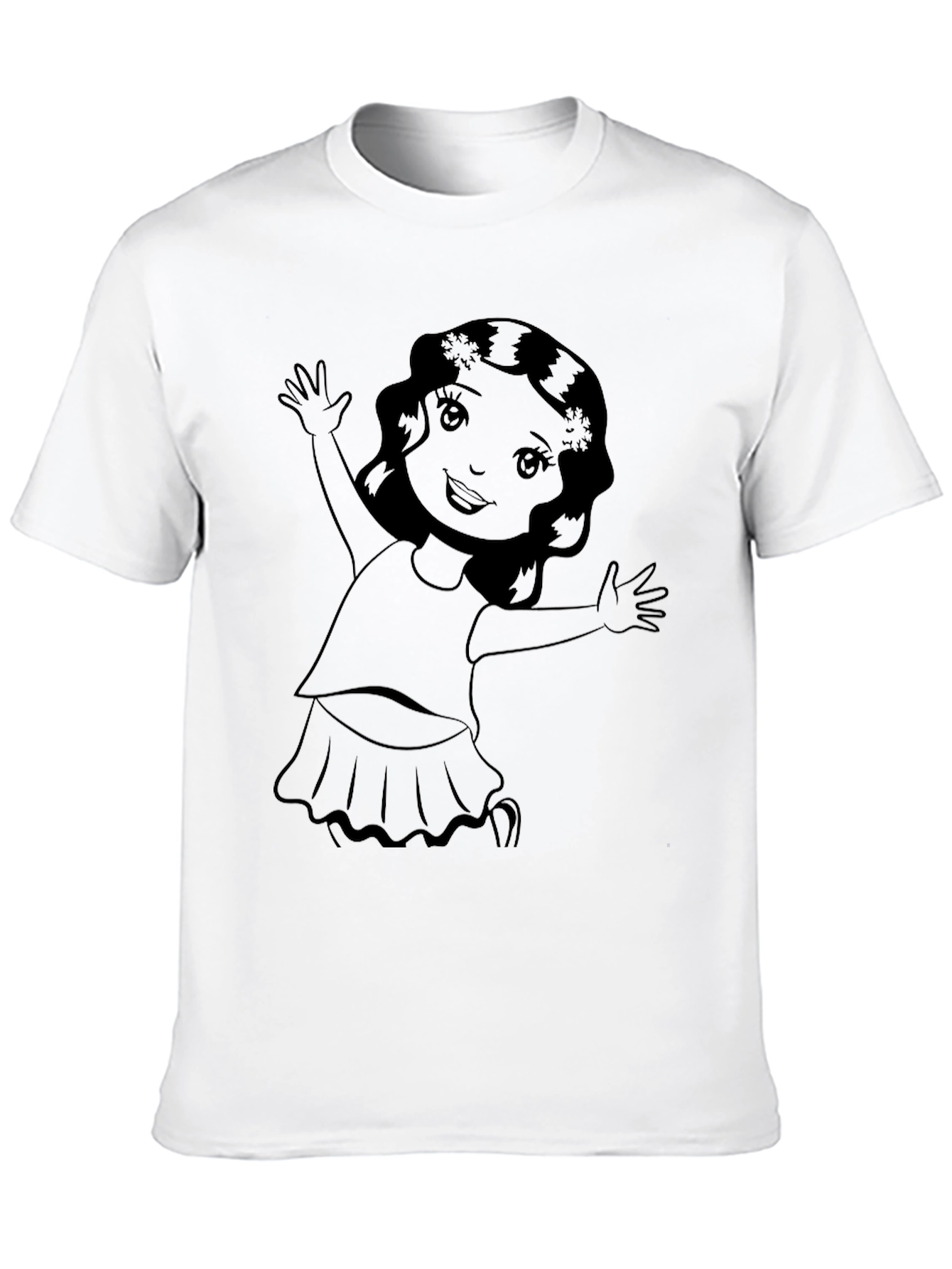 Black Girl Graphic Print Crew Neck T-Shirt view 10