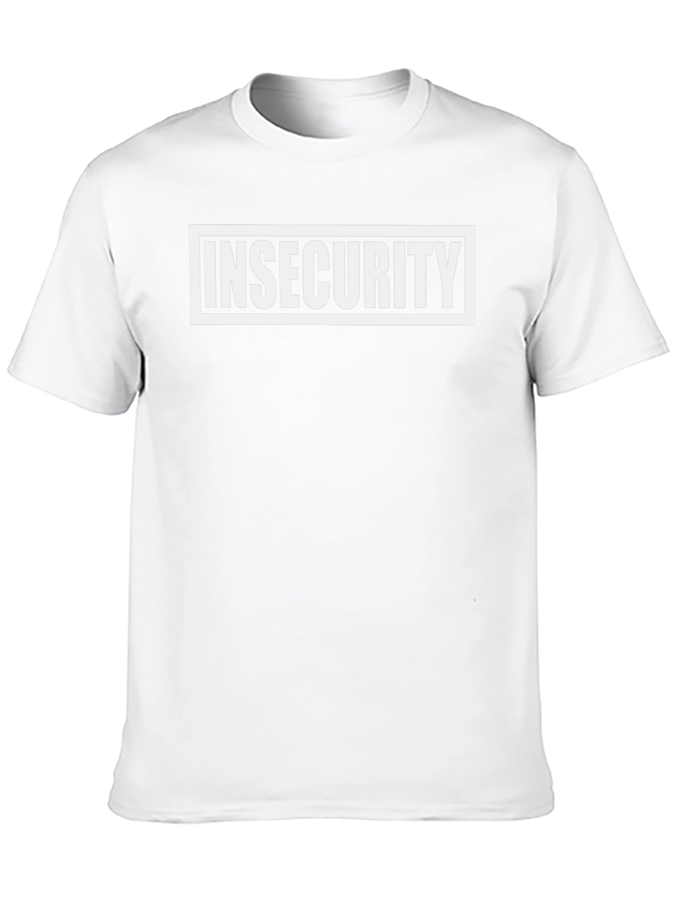 Black Insecurity Graphic Tee - Black Crew Neck Casual Shirt view 10